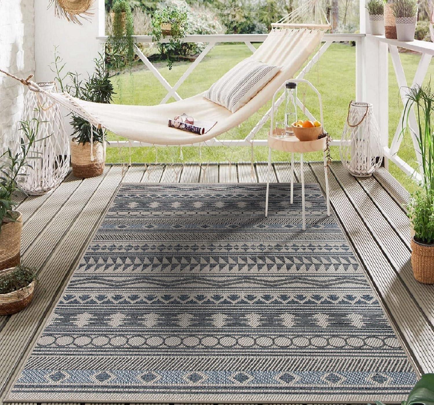 World Rug Gallery Modern Bohemian Global Indoor/Outdoor Area Rug