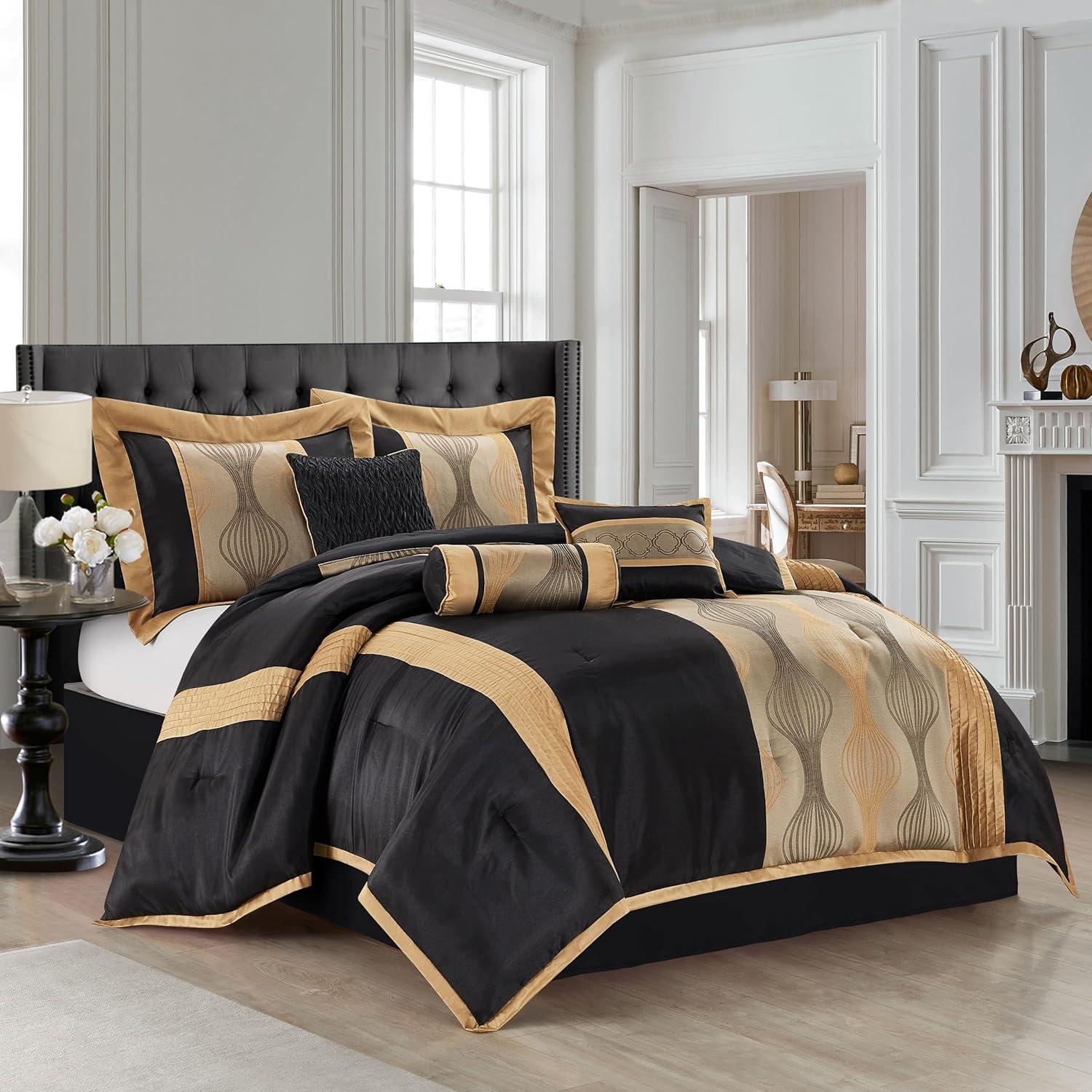 Kath 7 Piece Microfiber Modern & Contemporary Comforter Set