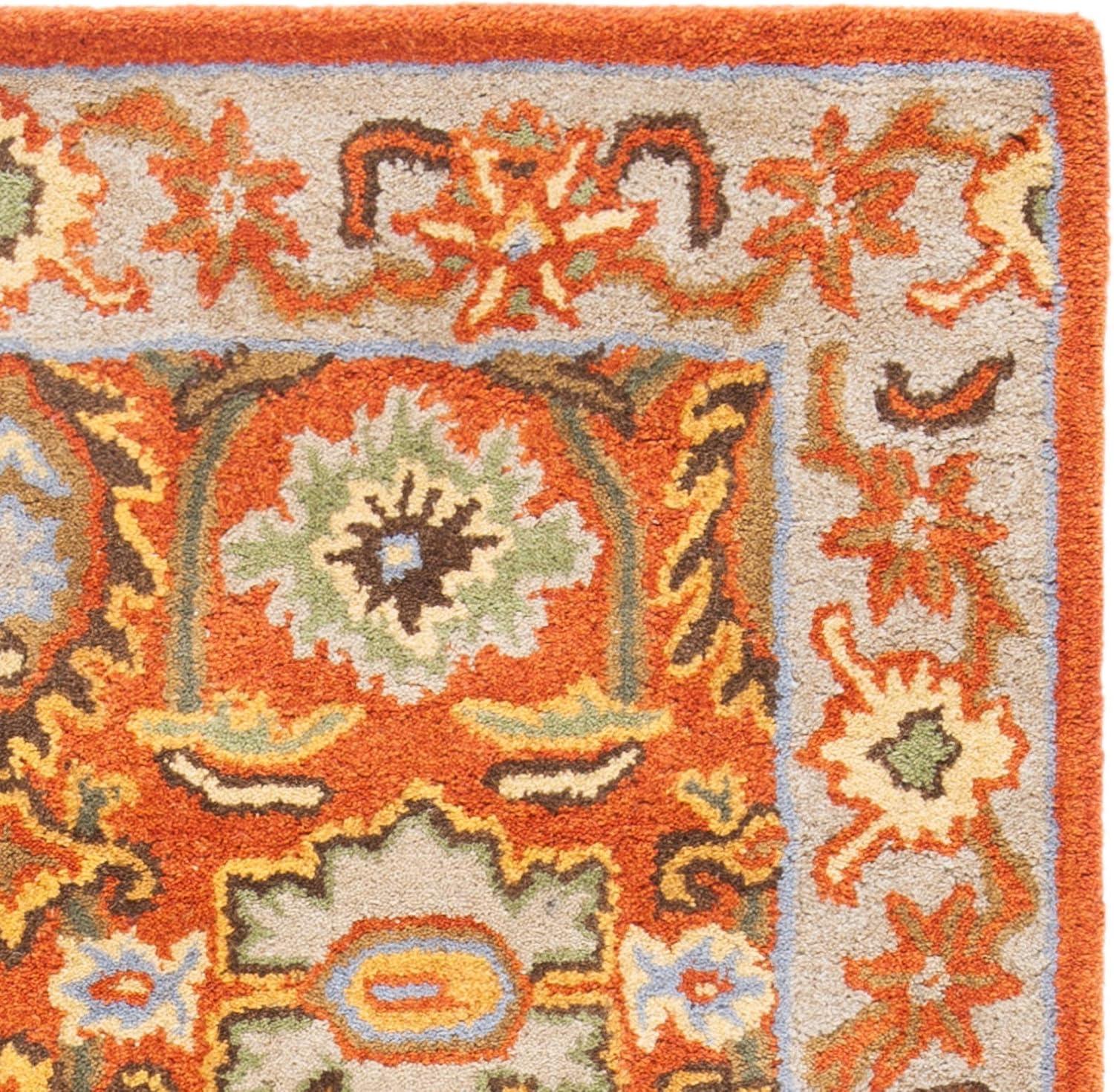 Heritage HG734 Handmade Area Rug - 6'x9' - Rust/Beige - Safavieh
