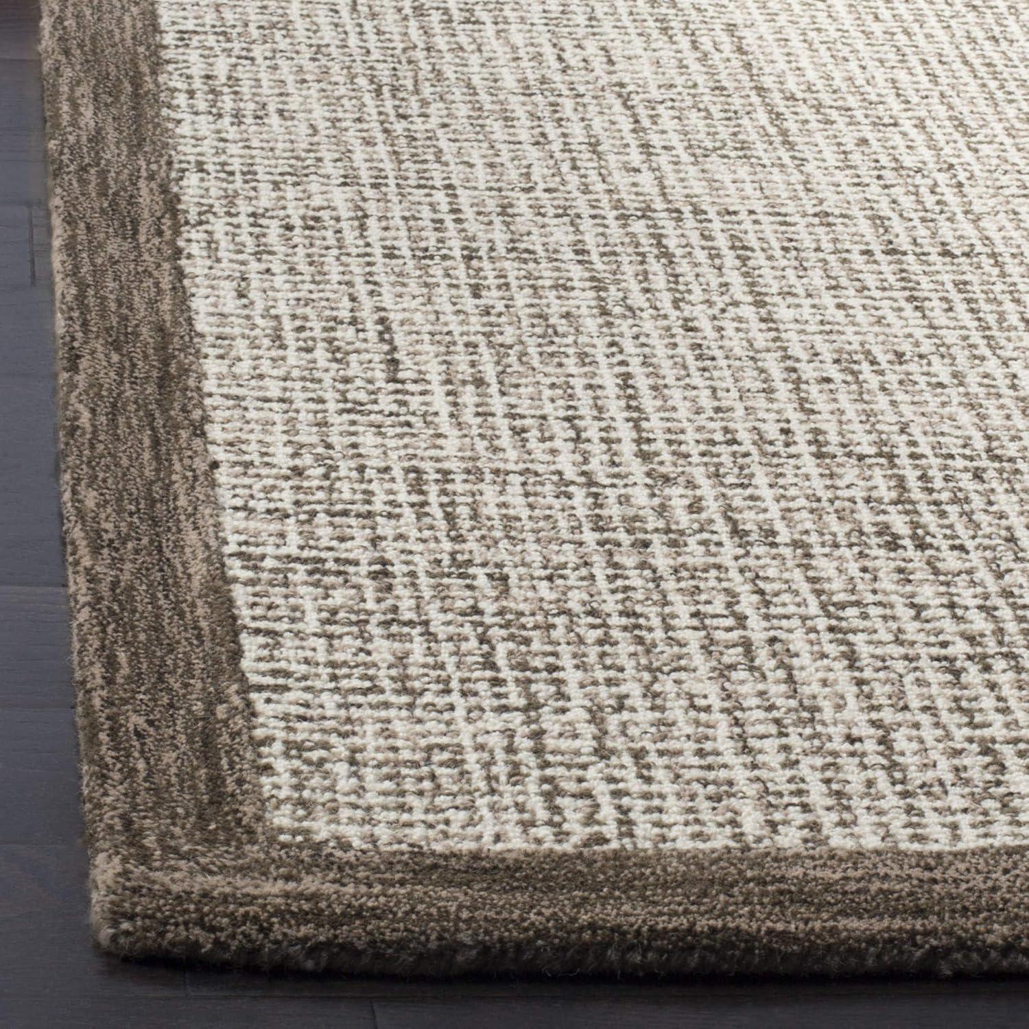 Abstract ABT220 Handmade Indoor Area Rug - Sage/Ivory - 6'x9' - Safavieh
