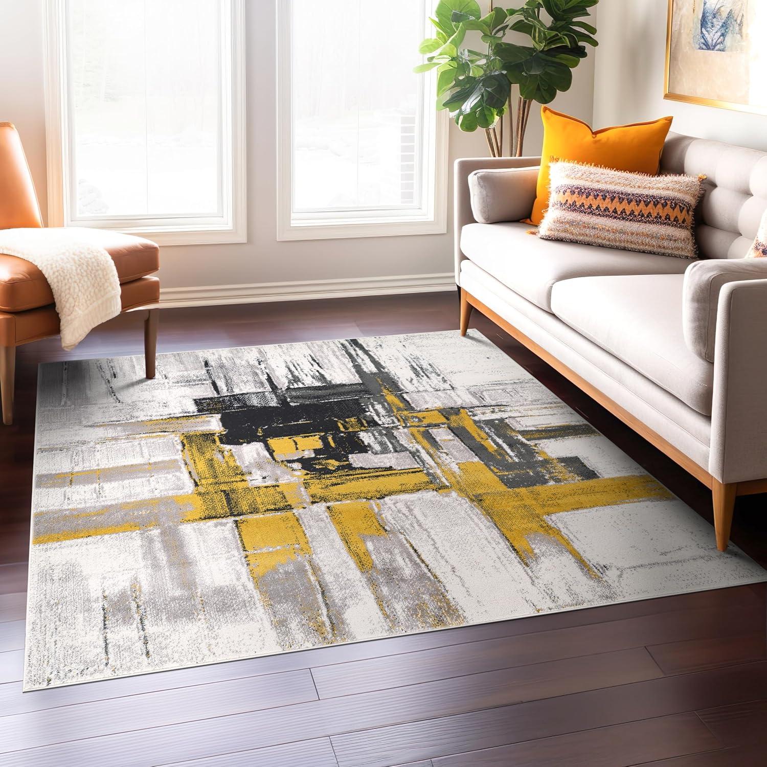 World Rug Gallery Contemporary Modern Abstract Area Rug