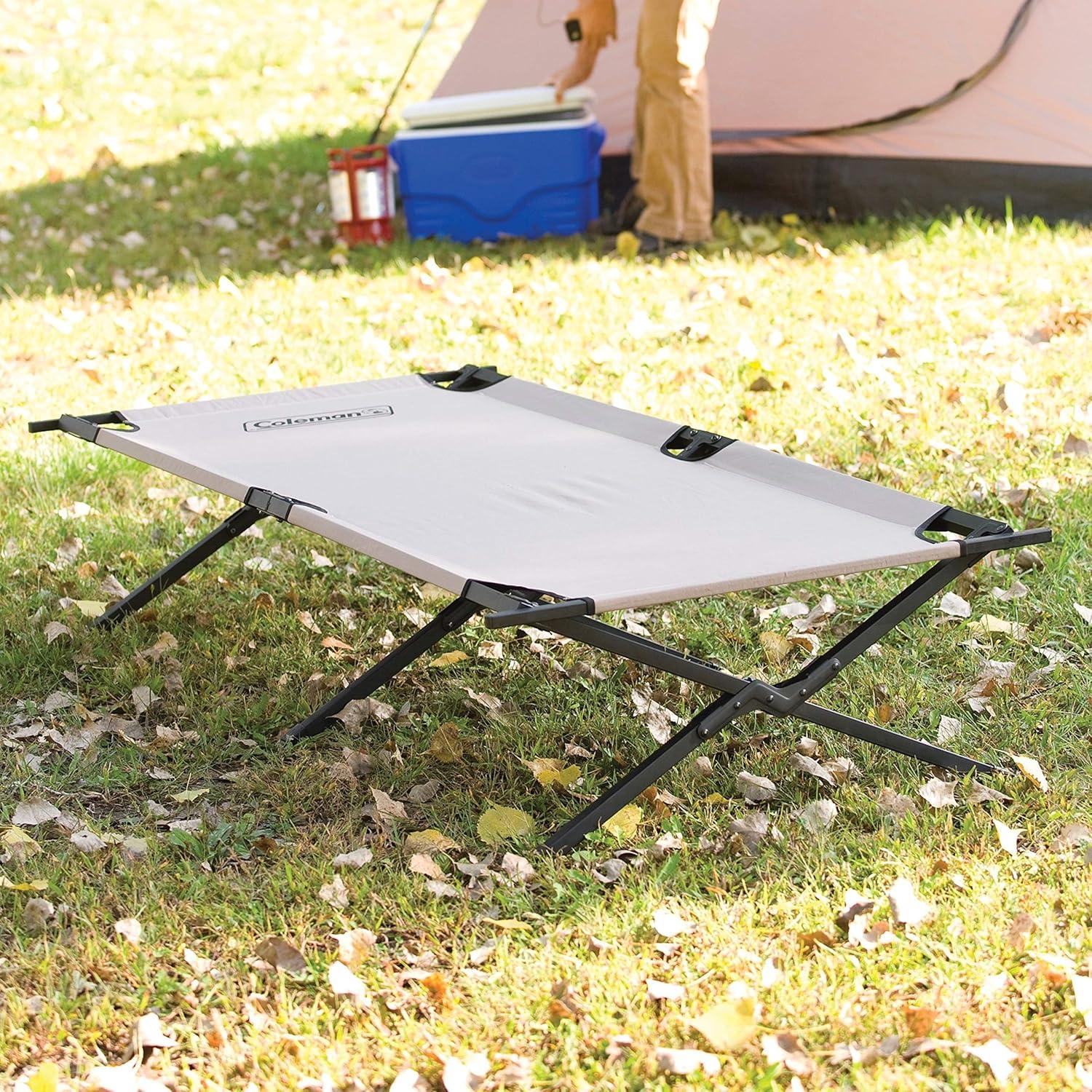 Coleman Tan Steel Frame Camping Sleeping Cot