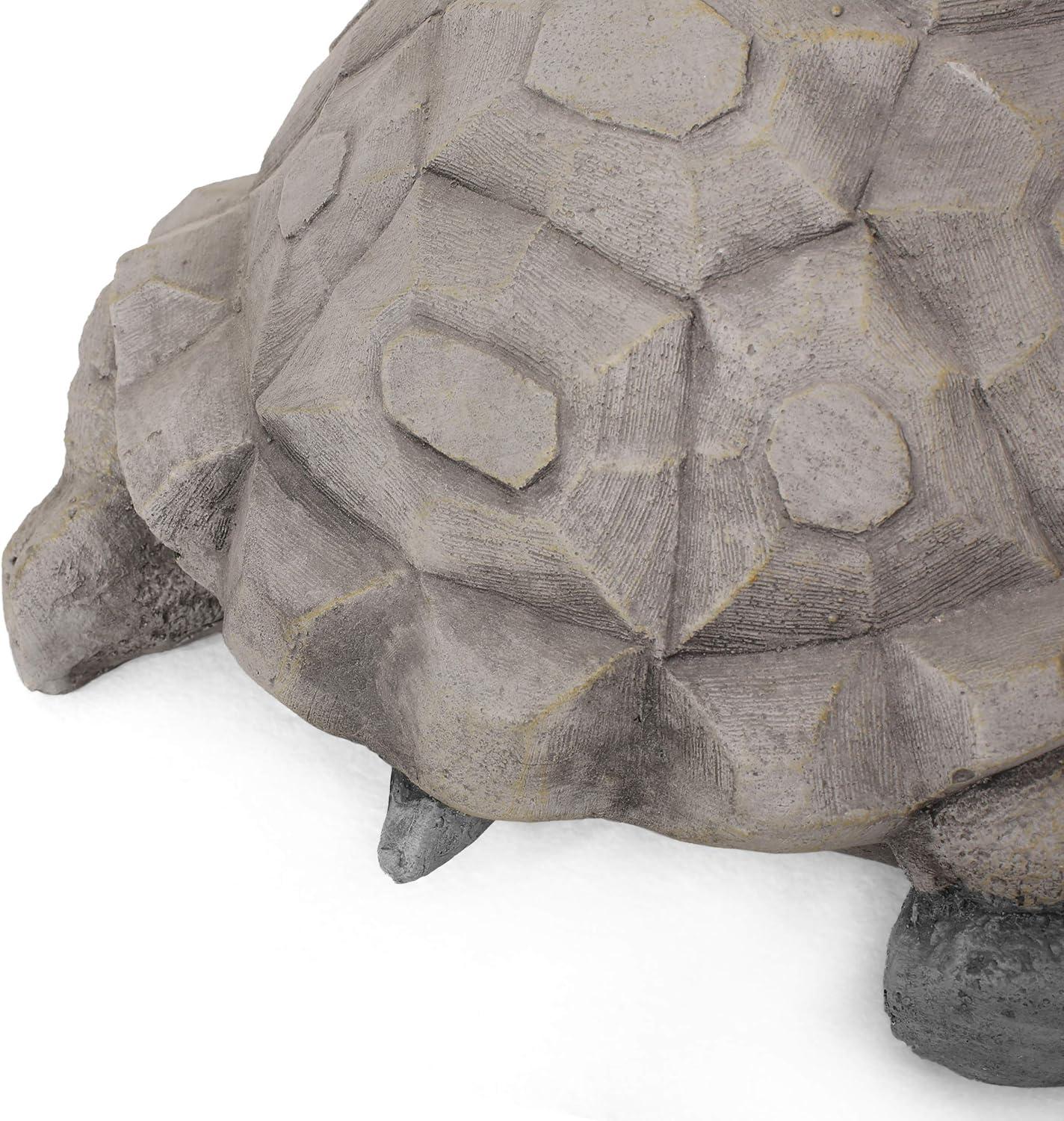 Christopher Knight Home Irwington Outdoor Turtle Statue, Dark Gray