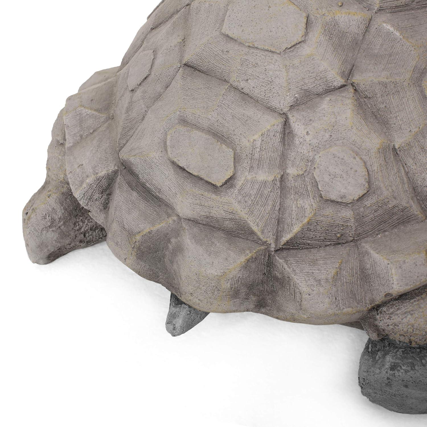 Christopher Knight Home Irwington Outdoor Turtle Statue, Dark Gray