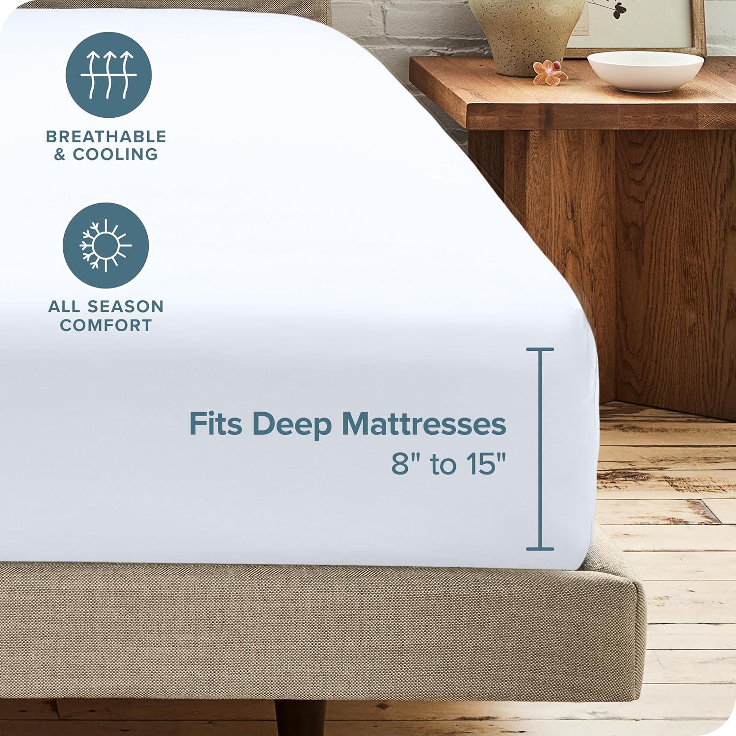 Bare Home Microfiber Fitted Sheet