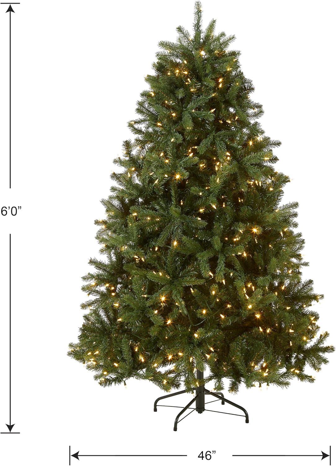 Prelit Newberry Spruce Artificial Christmas Tree Dual Color Lights - National Tree Company