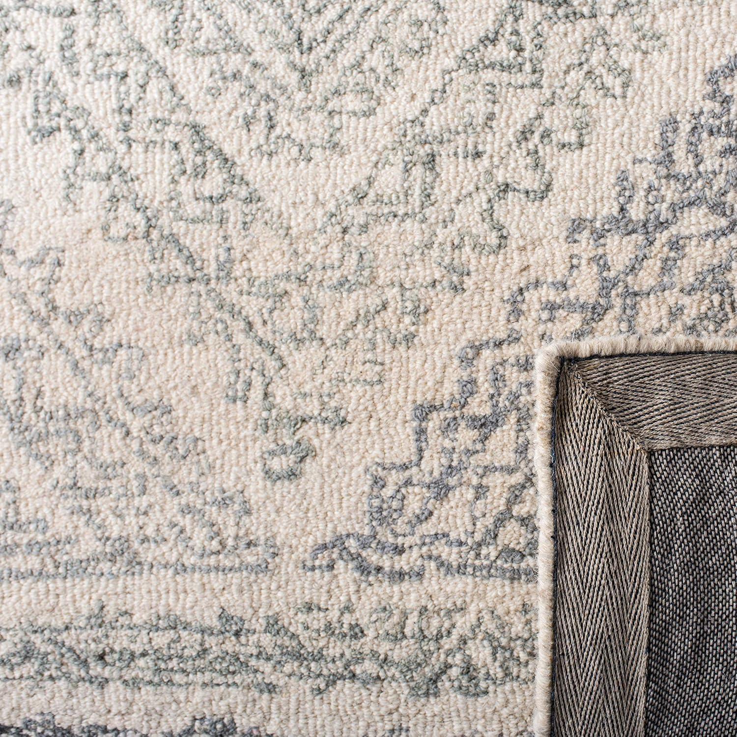 Micro-Loop MLP206 Hand Tufted Indoor Area Rug - Ivory/Grey - 8'x10' - Safavieh