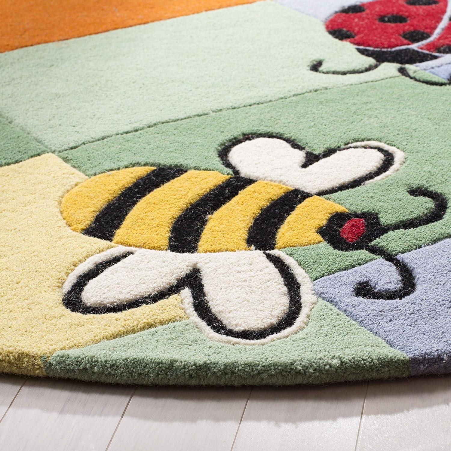 SAFAVIEH Kids Dorris Butterflies and Flowers Area Rug, Multi, 6' x 6' Round