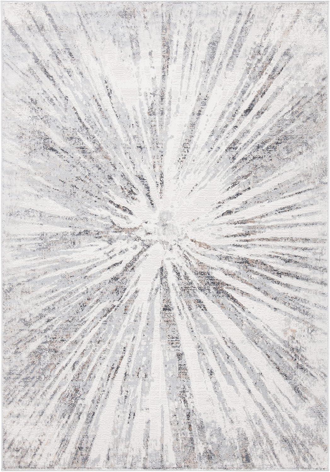 Amelia ALA449 Power Loomed Indoor Area Rug - Grey/Gold - 6'7"x9'6" - Safavieh