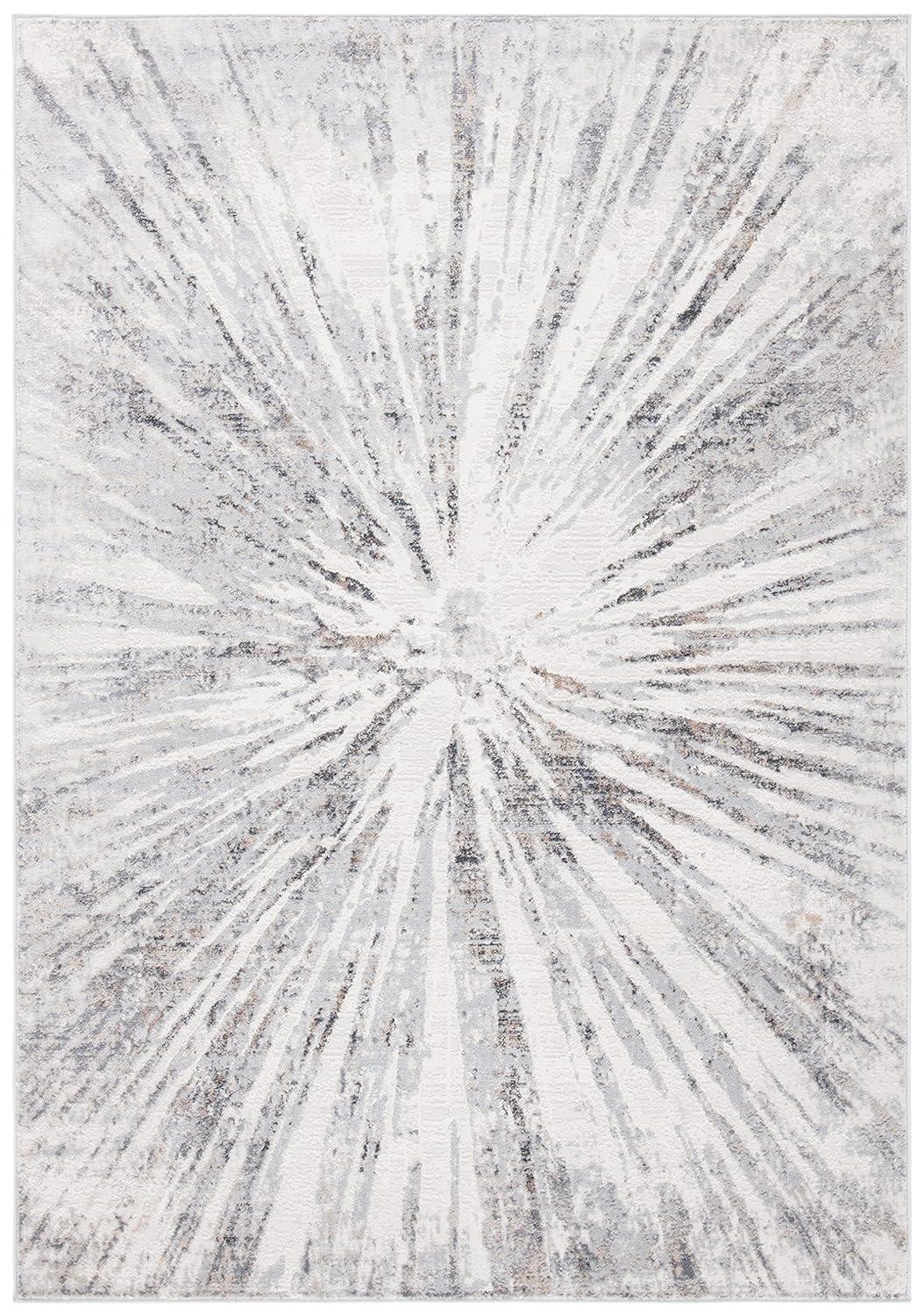 Amelia ALA449 Power Loomed Indoor Area Rug - Grey/Gold - 6'7"x9'6" - Safavieh