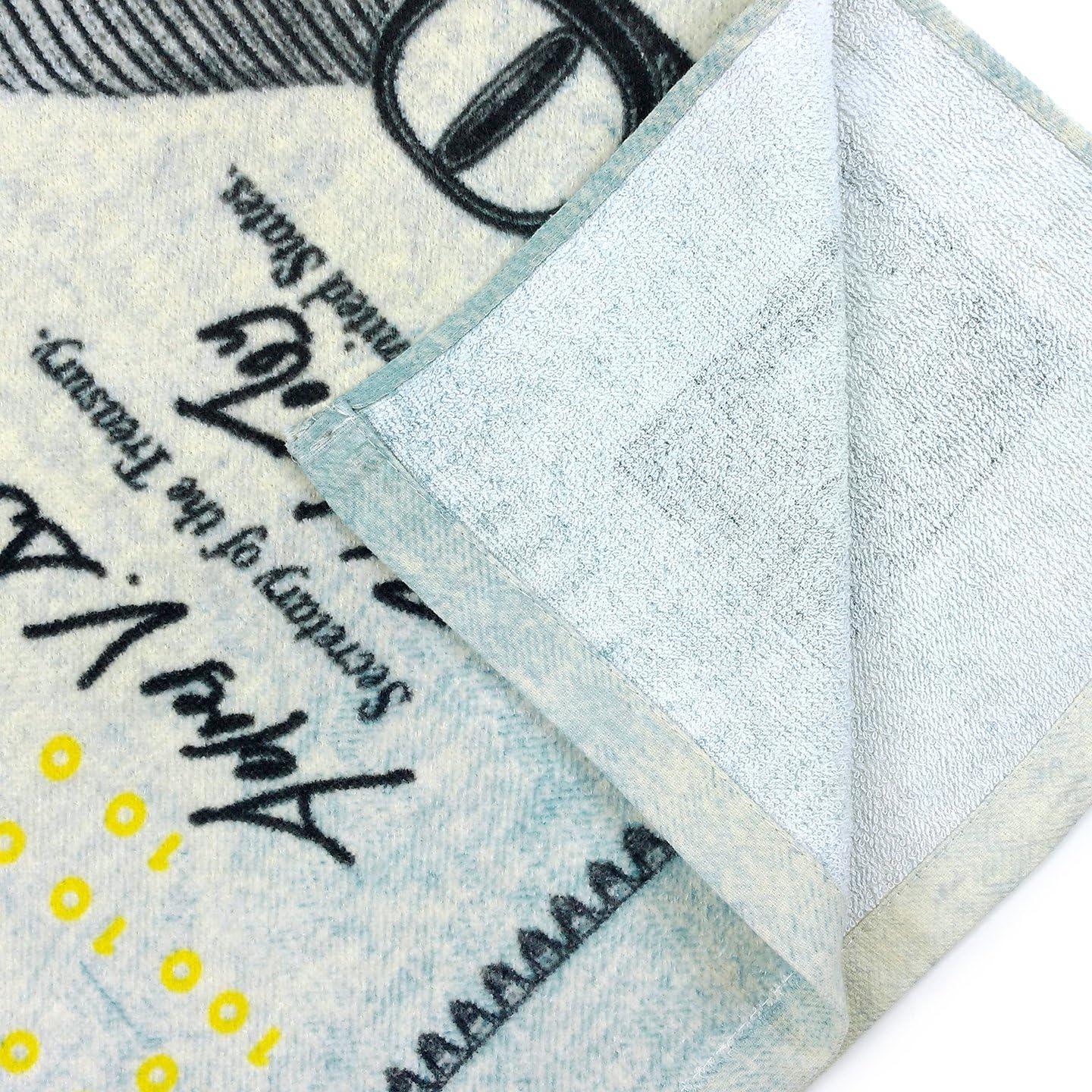 Kaufman - Printed Beach and Pool Towel Set, 100% Cotton, 30 inch x 60 inch (American Flag/100 Dollar Bill)