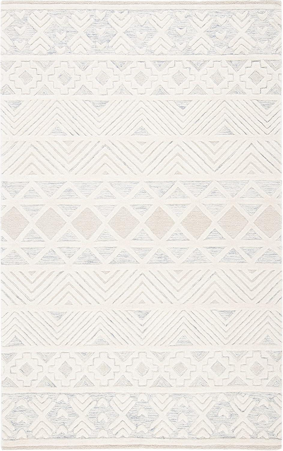 Artistry ARR503 Hand Tufted Area Rug - Ivory/Light Grey - 6'x9' - Safavieh.