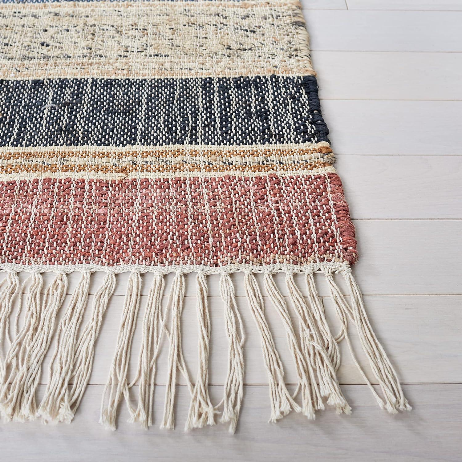 Kilim KLM177 Flat Weave Area Rug - Blue/Rust - 5'x8' - Safavieh