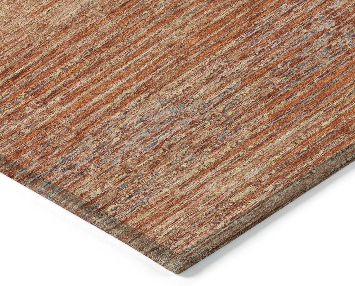 Machine Washable Indoor/Outdoor Christain ACN1266 Copper Rug