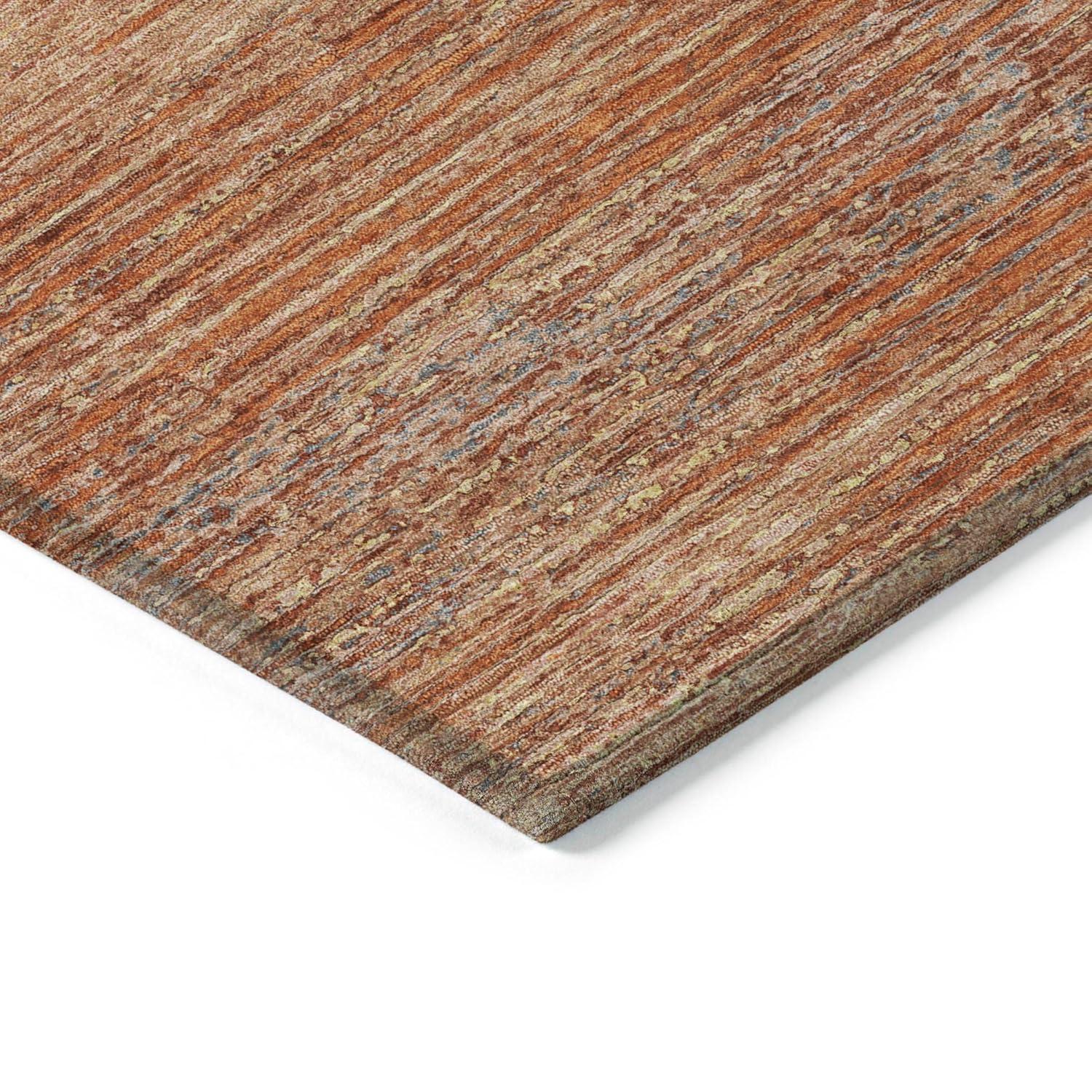 Machine Washable Indoor/Outdoor Christain ACN1266 Copper Rug