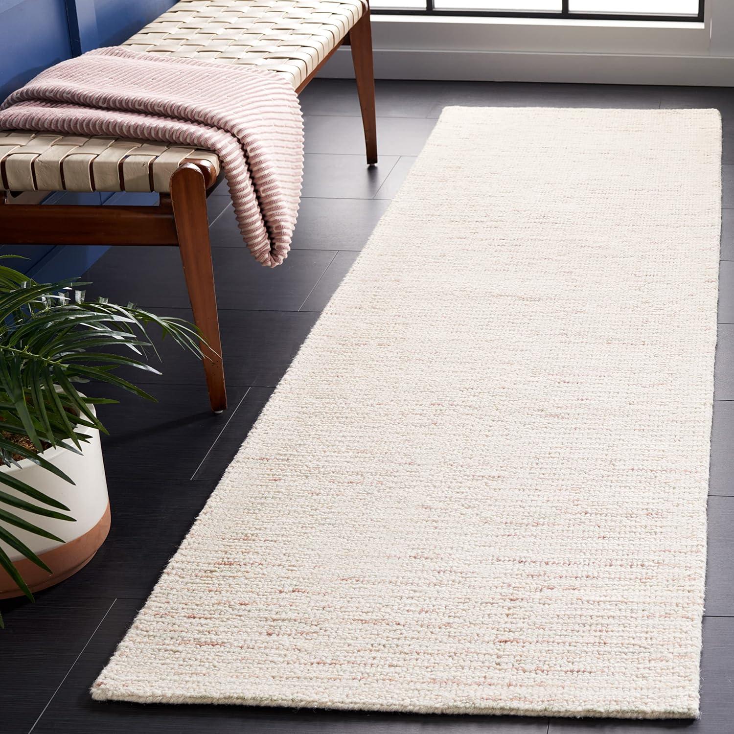 Abstract ABT468 Handmade Indoor Area Rug - Ivory/Brown - 6'x6' - Safavieh