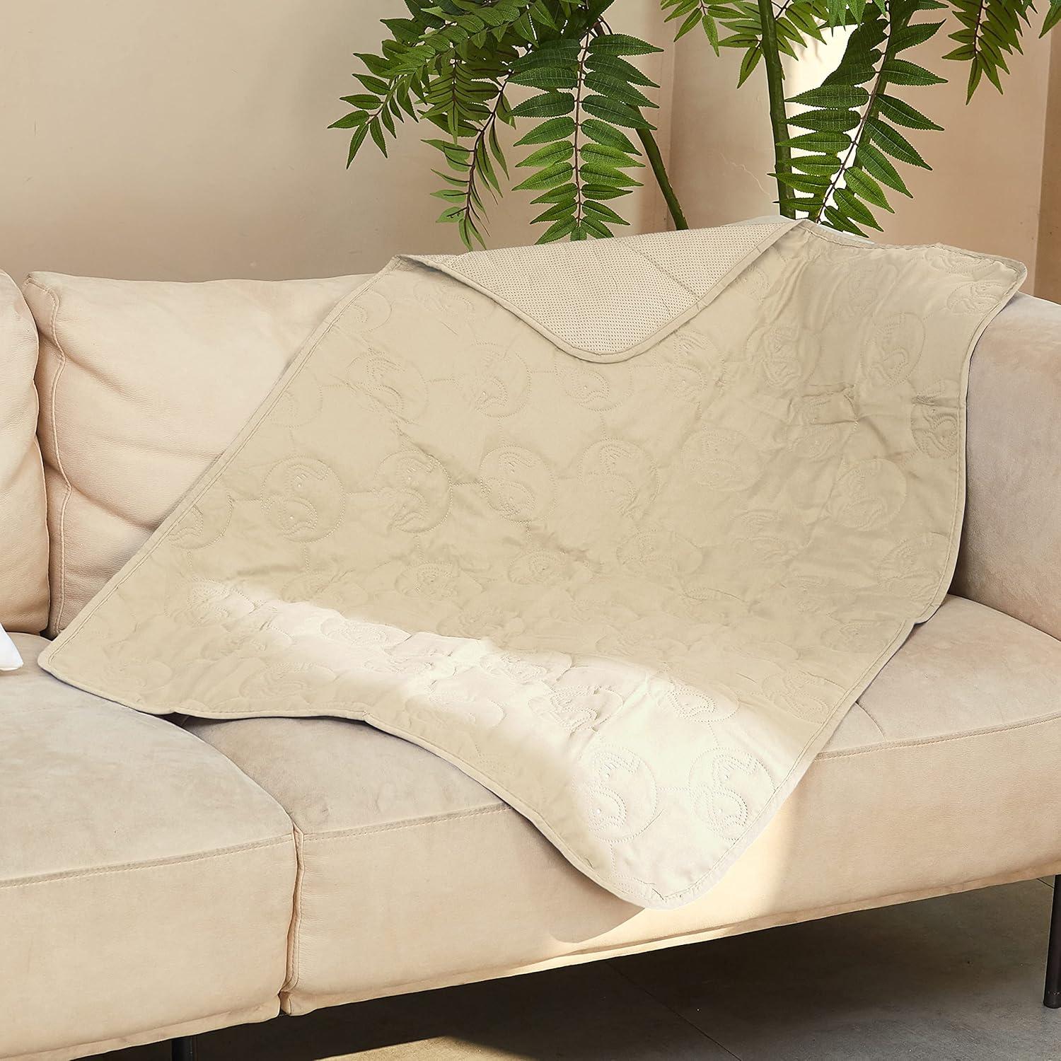 Latte Waterproof Non-Slip Pet Couch Cover Blanket