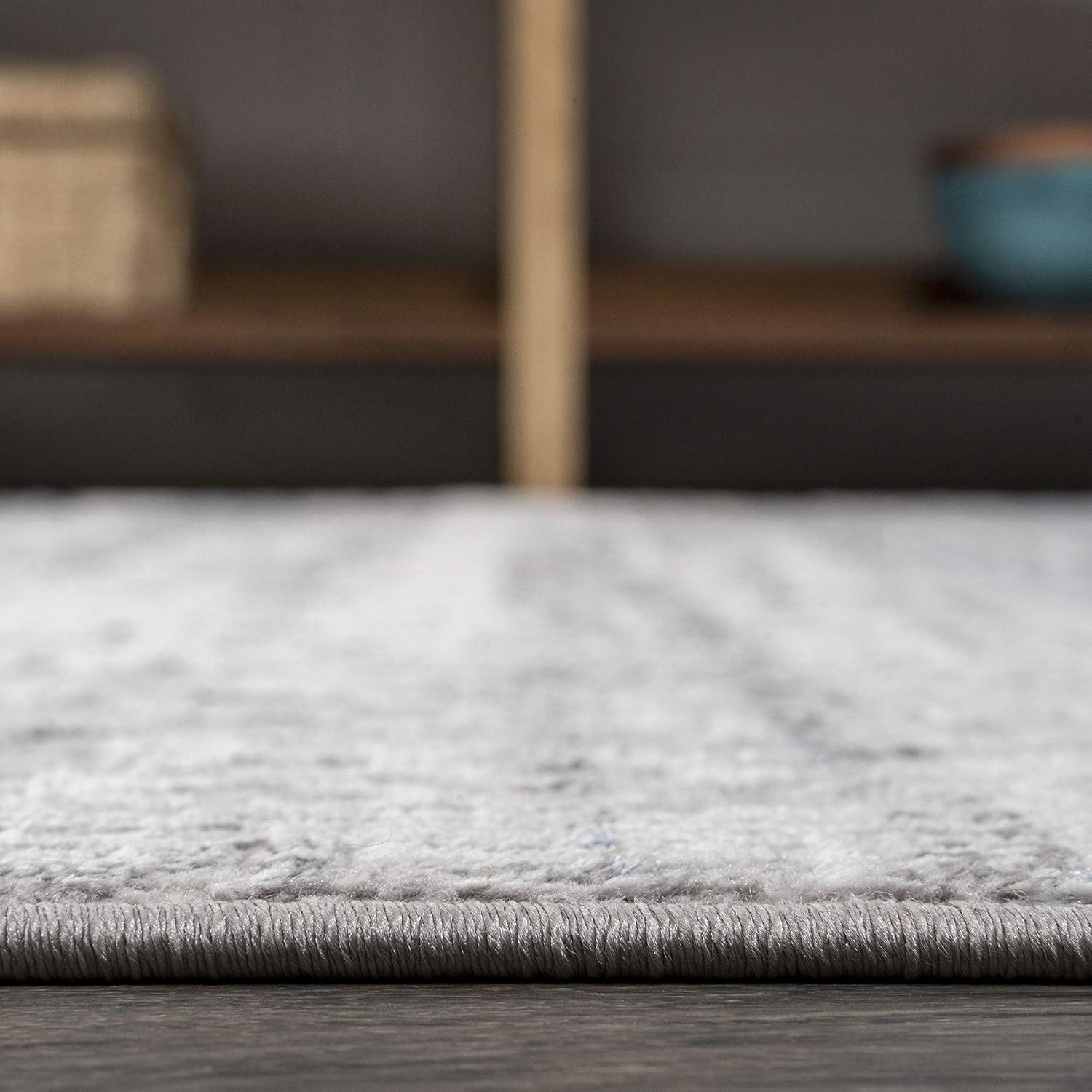 3'x5' Tidal Modern Strie' Area Rug, Gray/Blue - JONATHAN Y