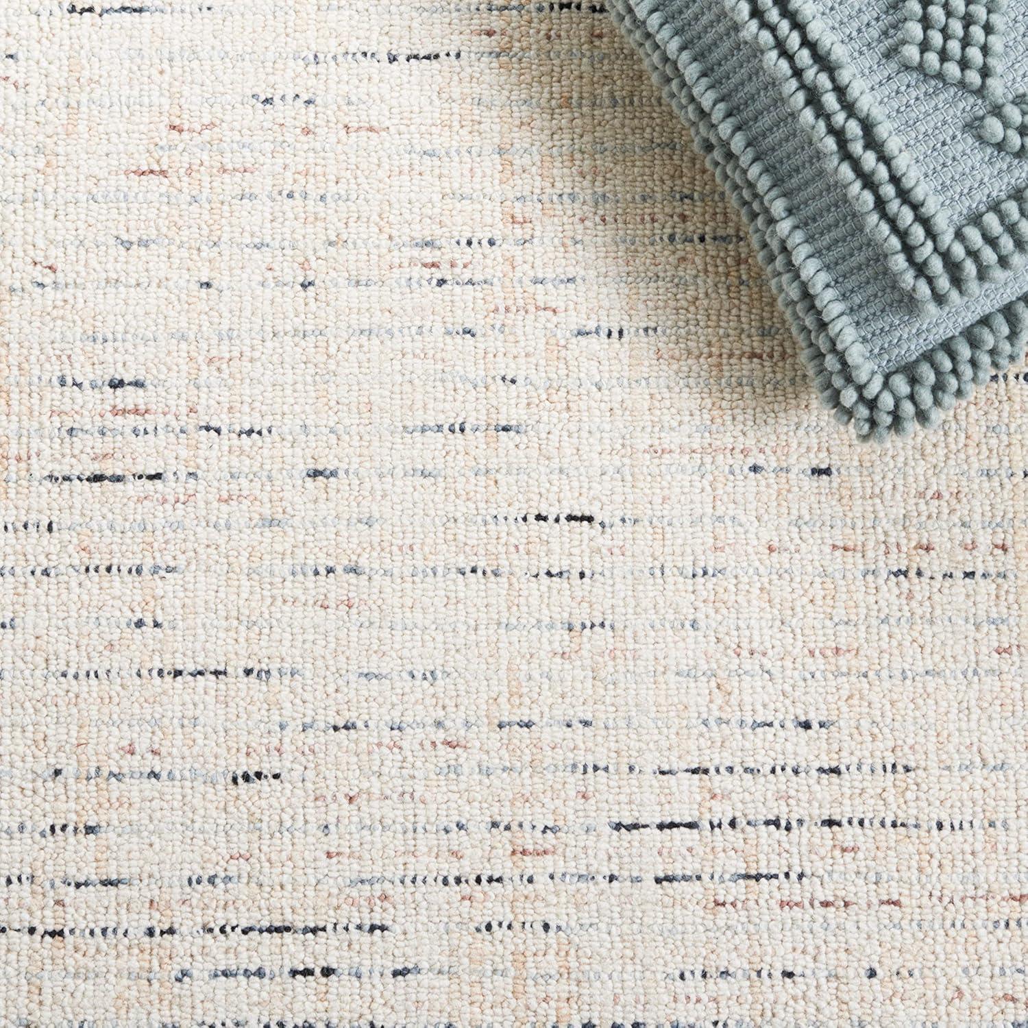 Abstract ABT468 Handmade Indoor Area Rug - Ivory/Light Gray - 4'x6' - Safavieh