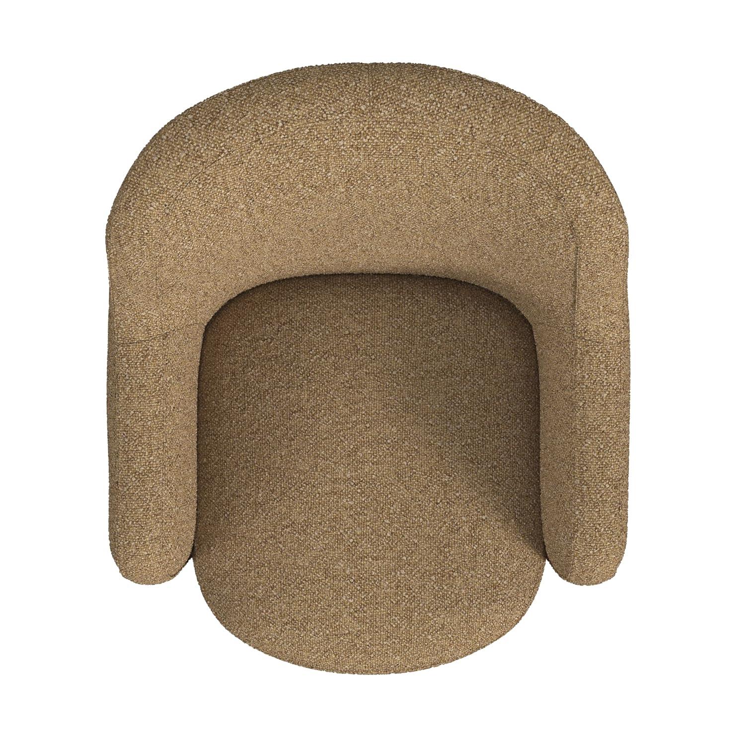 HomePop Upholstered Swivel Accent Chair Light Tan