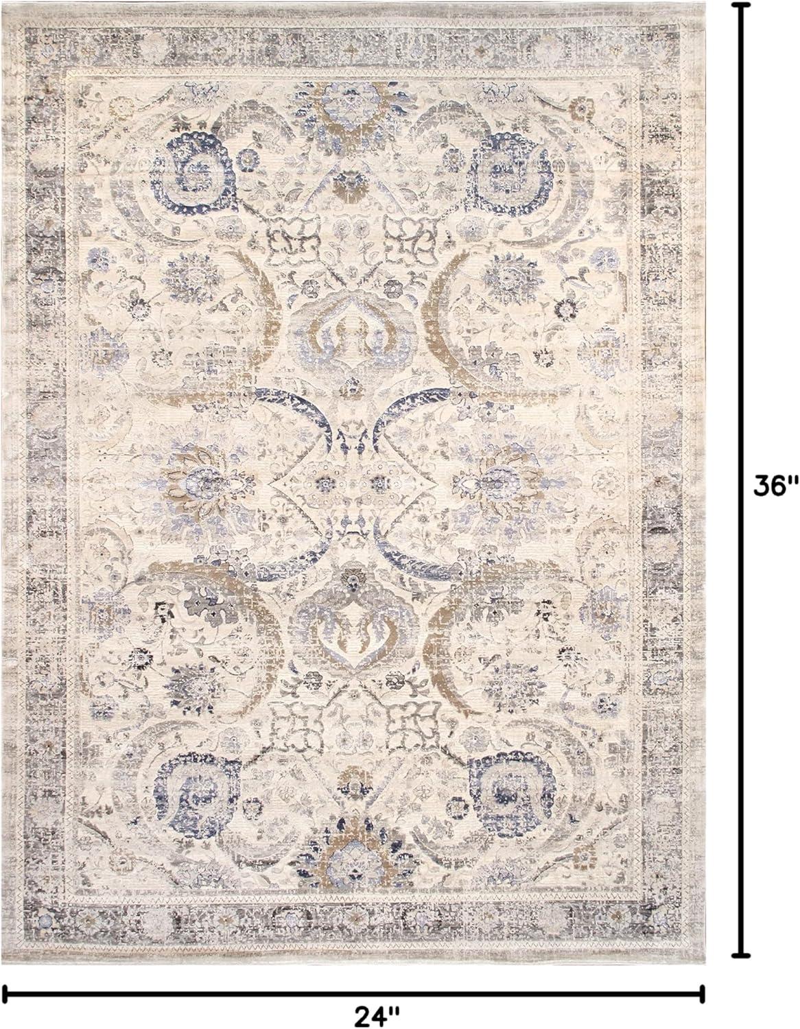 2 x 3 ft. Amadeus Design Power Loom Area Rug - Ivory