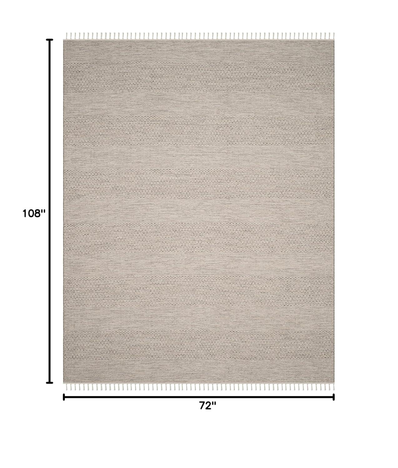 Montauk MTK330 Hand Woven Indoor Area Rug - Ivory/Steel Grey - 6'x9' - Safavieh