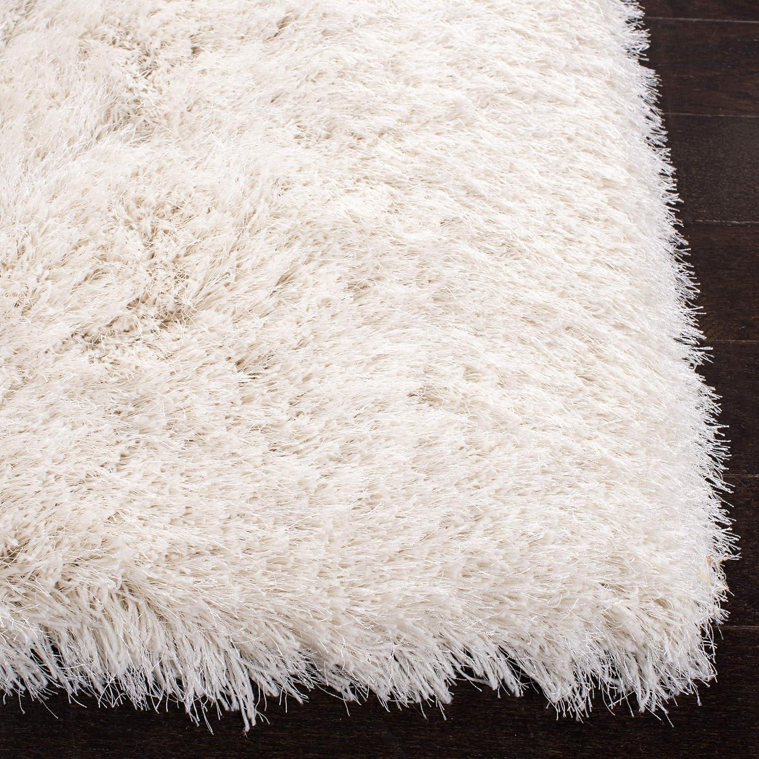 Venice Shag SG256 Hand Tufted Indoor Area Rug - Pearl - 5'x8' - Safavieh