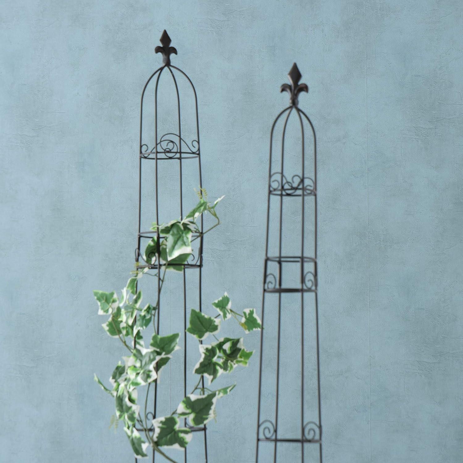 Fleur di Lise Metal Obelisk Trellis