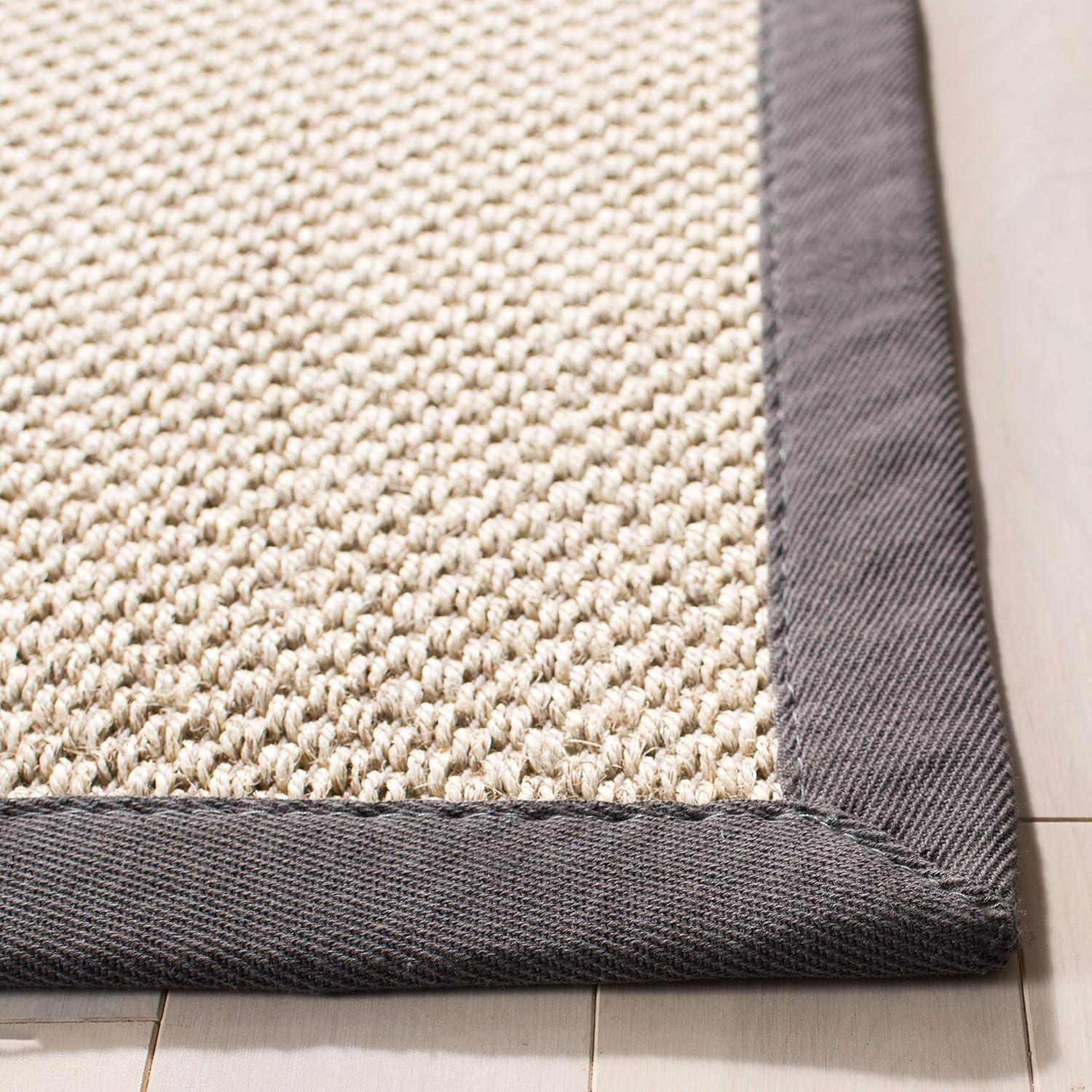 Natural Fiber NF143 Power Loomed Indoor Accent Rug - Marble/Dark Grey - 2'6"x4' - Safavieh.