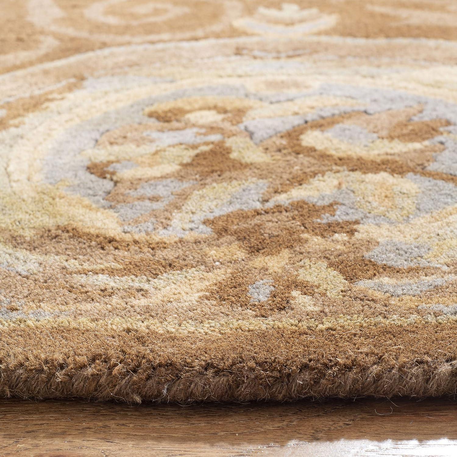 Empire EM409 Hand Tufted Wool Accent Rug - Blue/Brown- 2' X 3' - Safavieh.