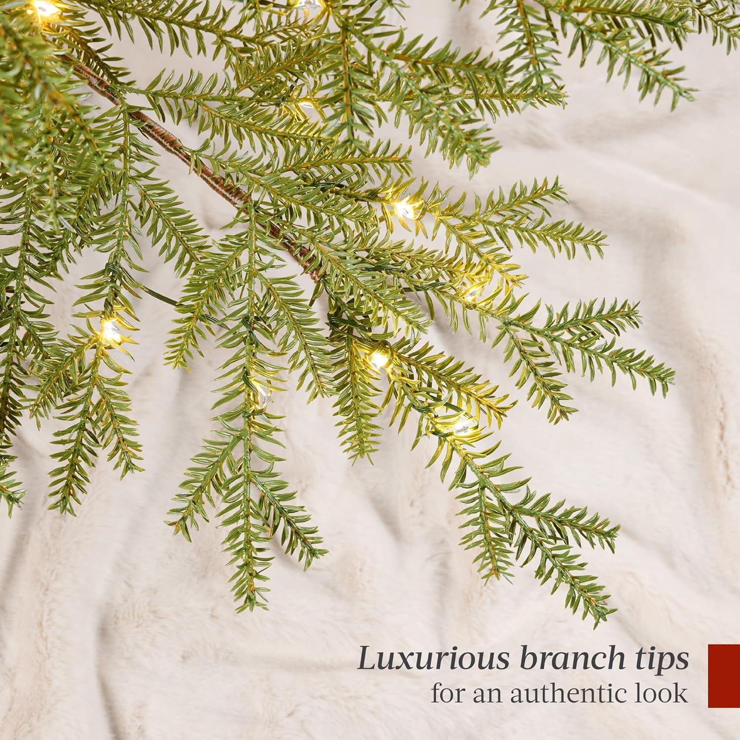 Best Choice Products 6ft Pre-Lit Sparse Christmas Tree w/ 200 2-in-1 LED Lights, Cordless Connection, Metal Stand