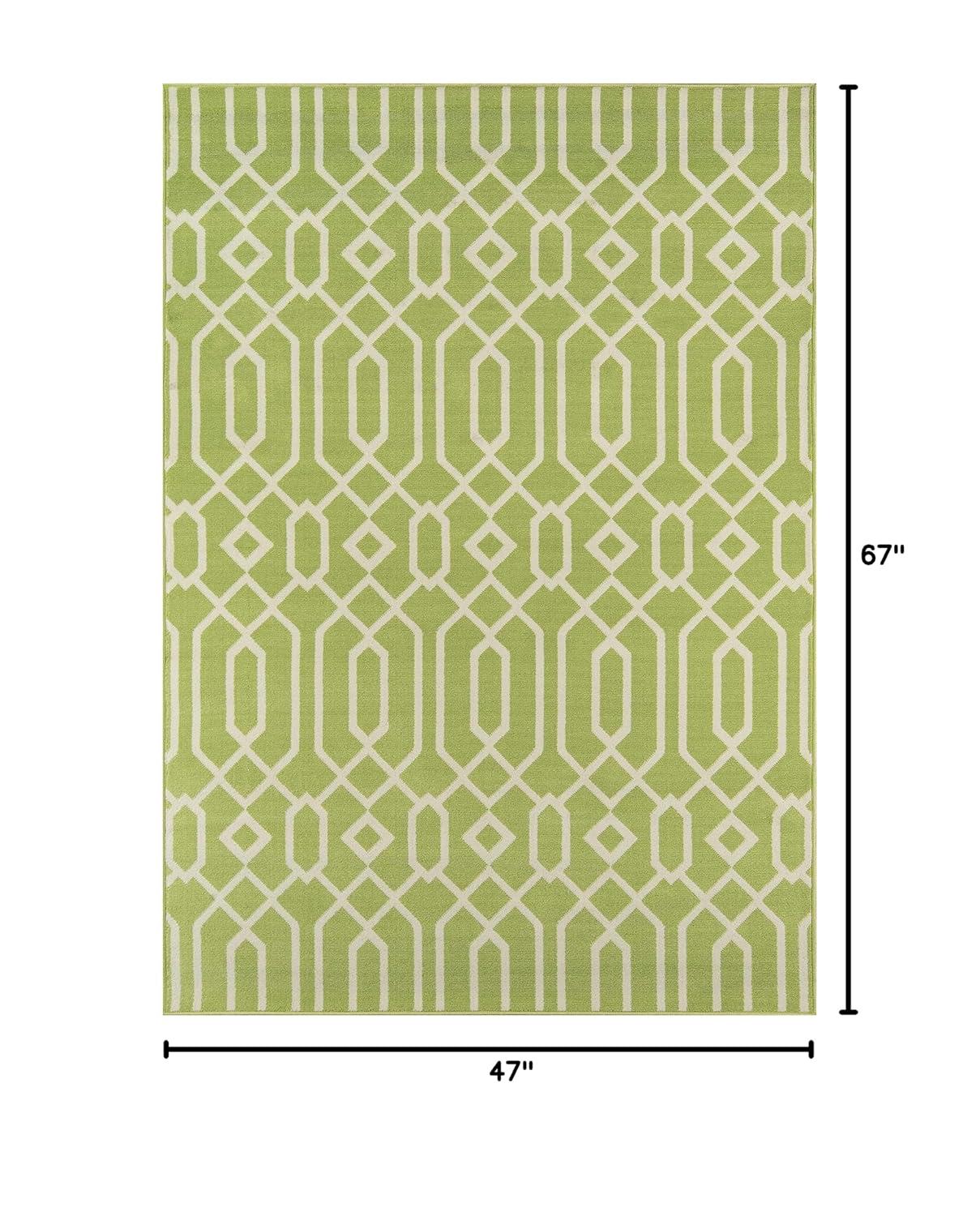 Momeni Baja 3'11" X 5'7" Transitional Rug in Green