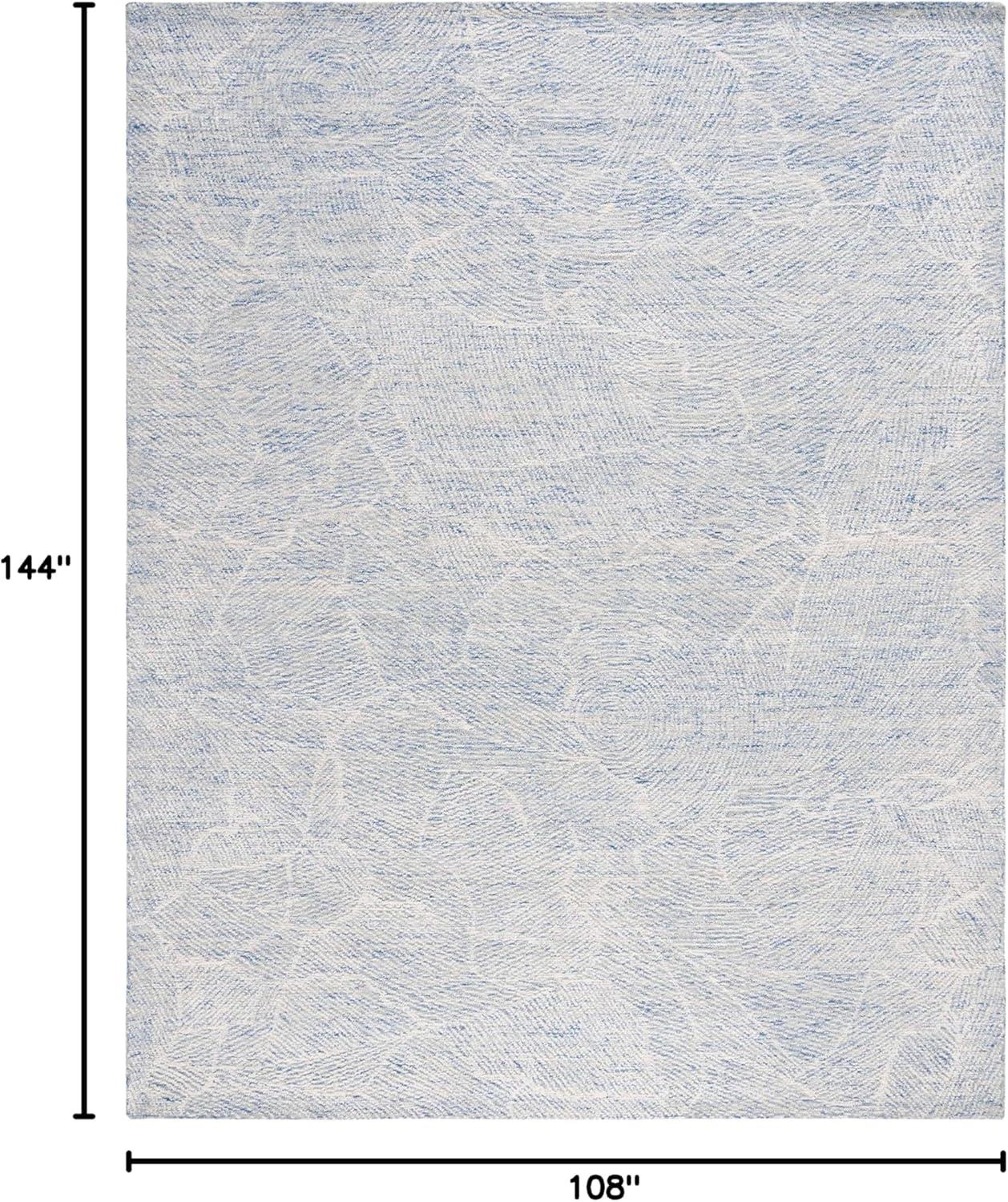 SAFAVIEH Metro Patricia Distressed Area Rug, Blue/Ivory, 9' x 12'