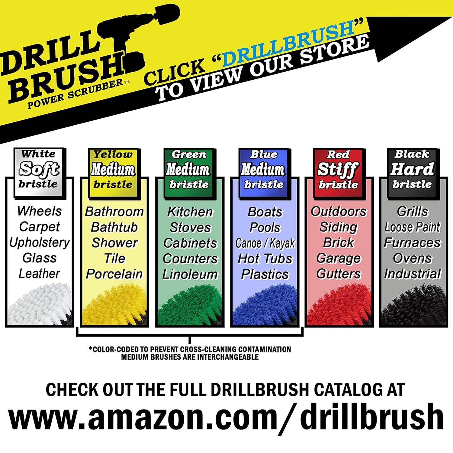 Green Nylon Bristle Drill Brush Set for Kitchen Cleaning