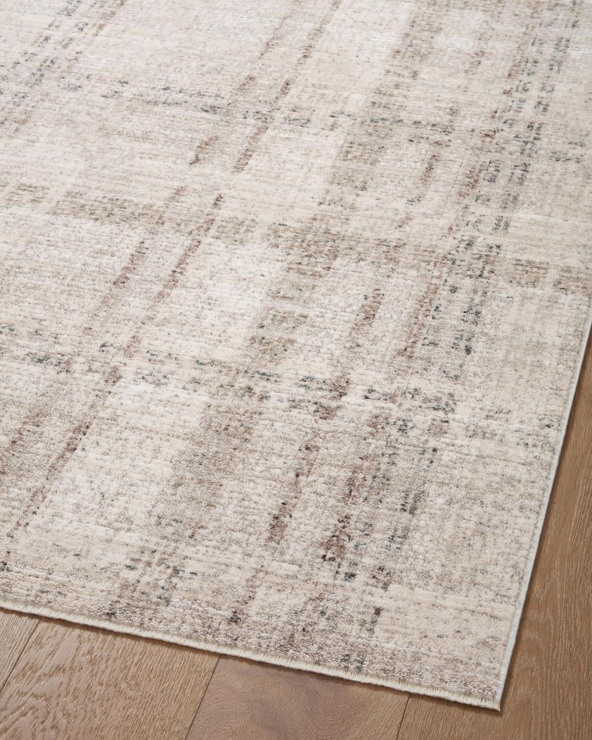 Ivory and Multi Flat Woven Plaid Runner Rug 2'-7" x 10'-0"