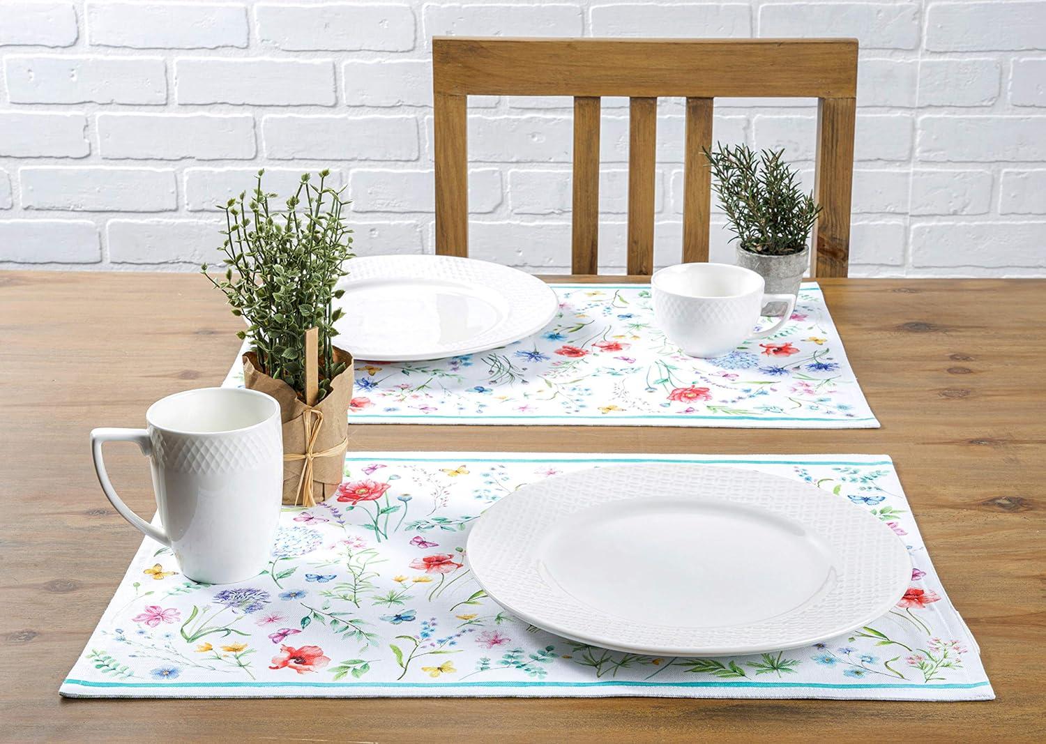 Floral Spring Cotton Placemats Set of 4