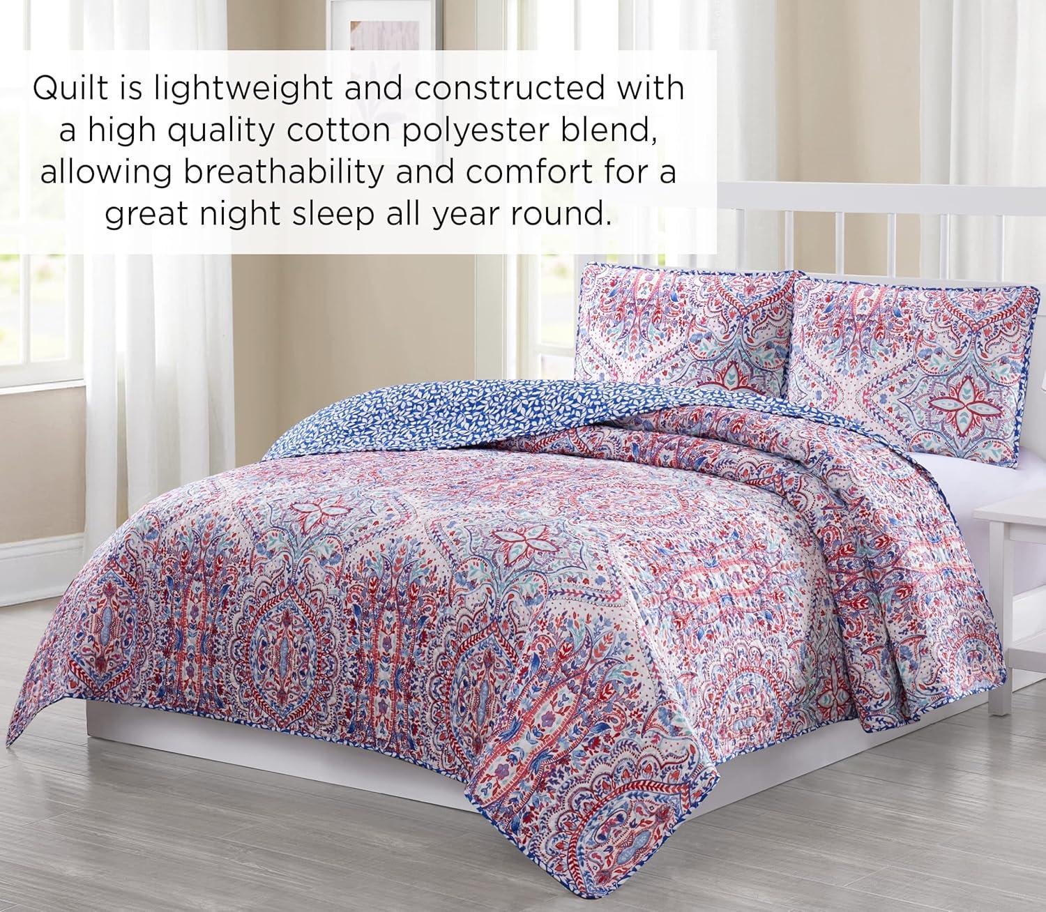 Boho Living Salvador King 3-Piece Quilt Set, King, Multi