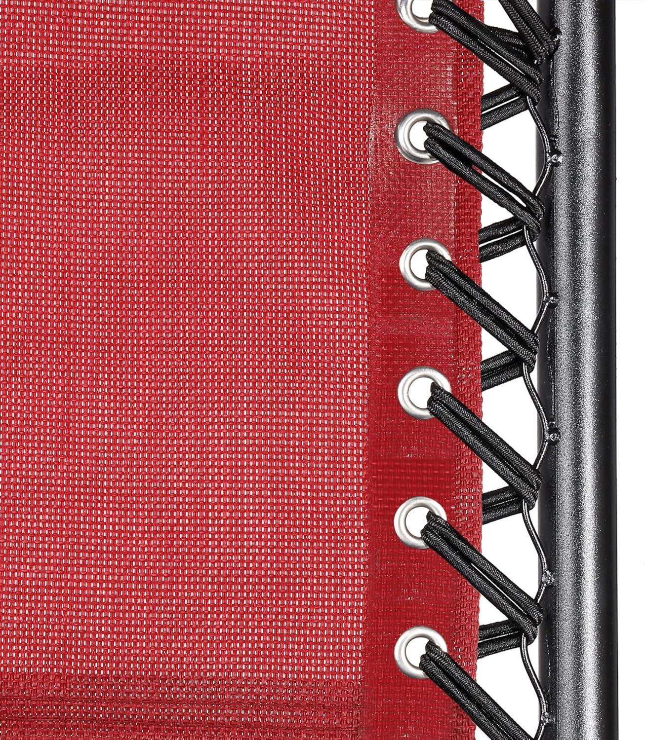 Uxcell Gravity Chair Replacement Fabric Recliners Repair Kit with Ropes, Red