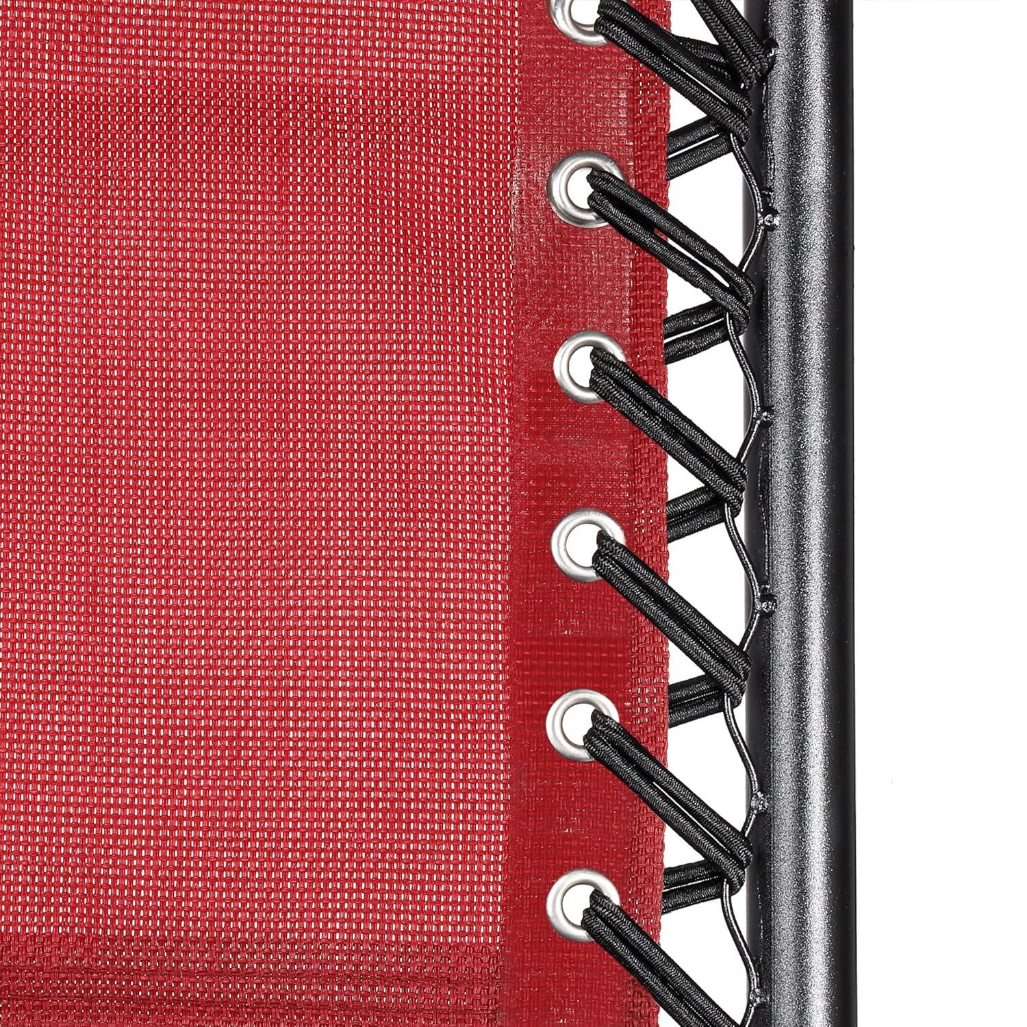 Uxcell Gravity Chair Replacement Fabric Recliners Repair Kit with Ropes, Red