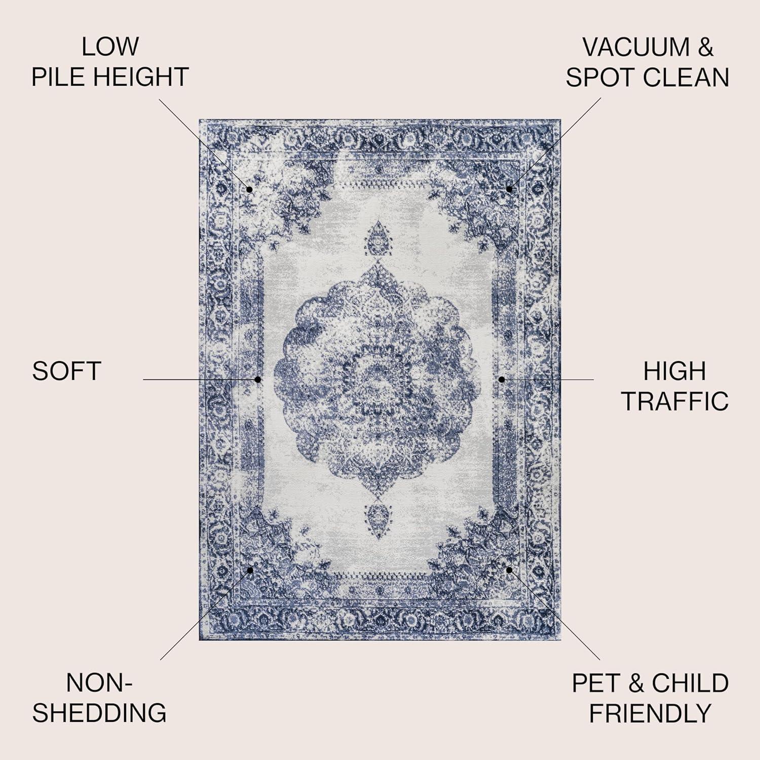 Rosalia Cottage Medallion Indoor Area Rug - JONATHAN Y