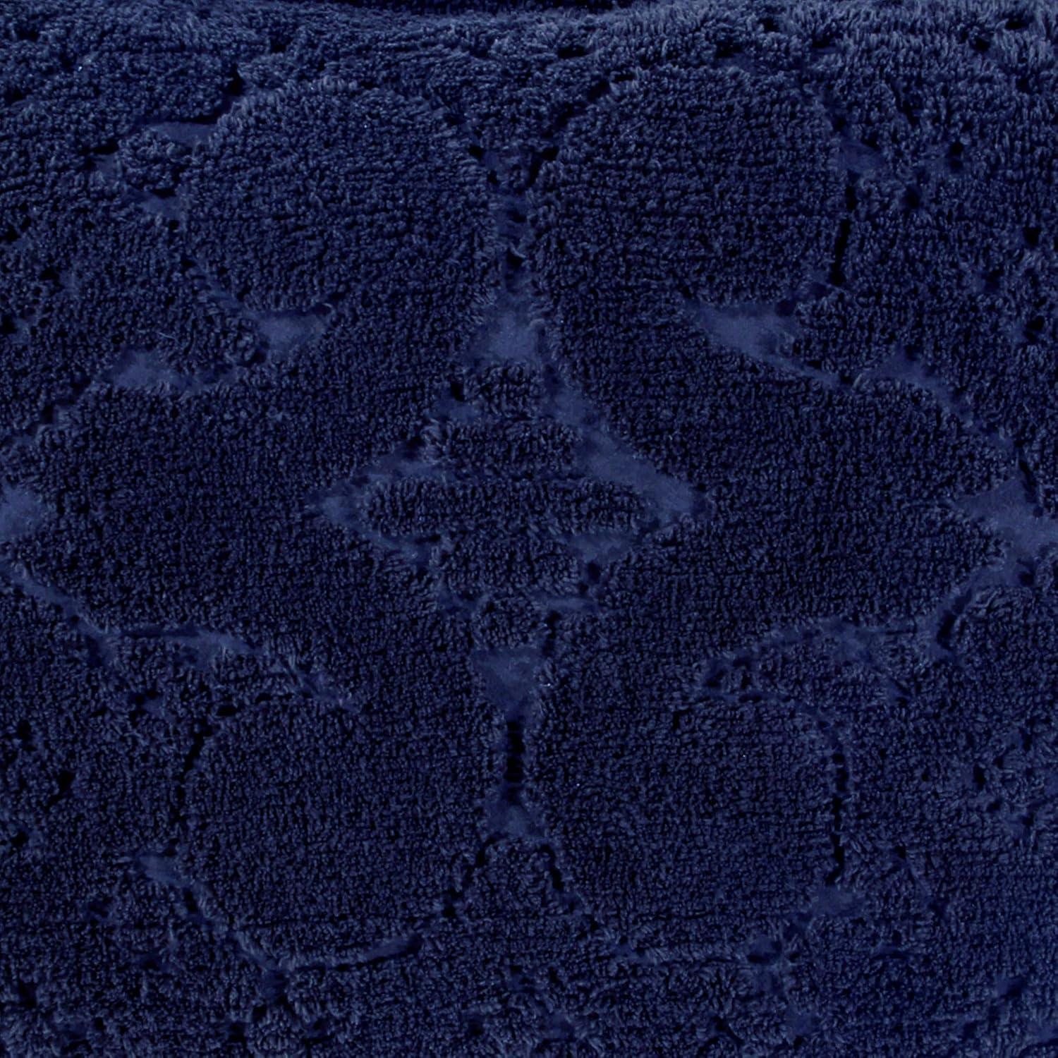 Better Trends Ashton – Luxurious 100% Cotton Tufted Euro Sham in Medallion Design, Super Soft & Lightweight, 26” x 26”, Navy
