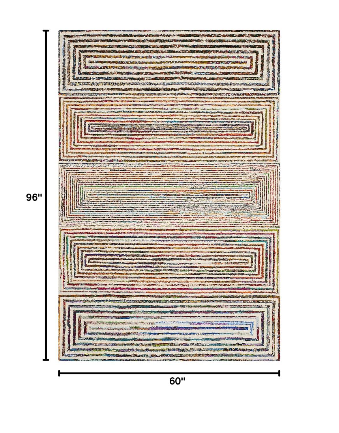 Nantucket NAN604 Hand Tufted Area Rug - Ivory - 5'x8' - Safavieh.