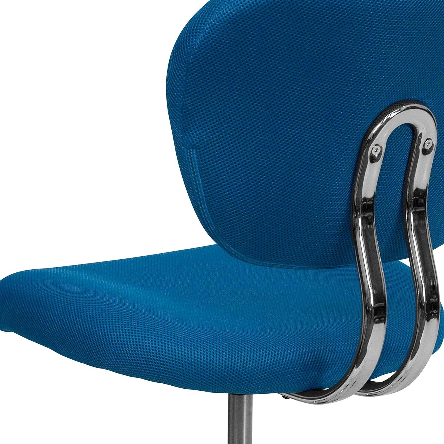 Turquoise Mesh Mid-Back Ergonomic Swivel Task Chair