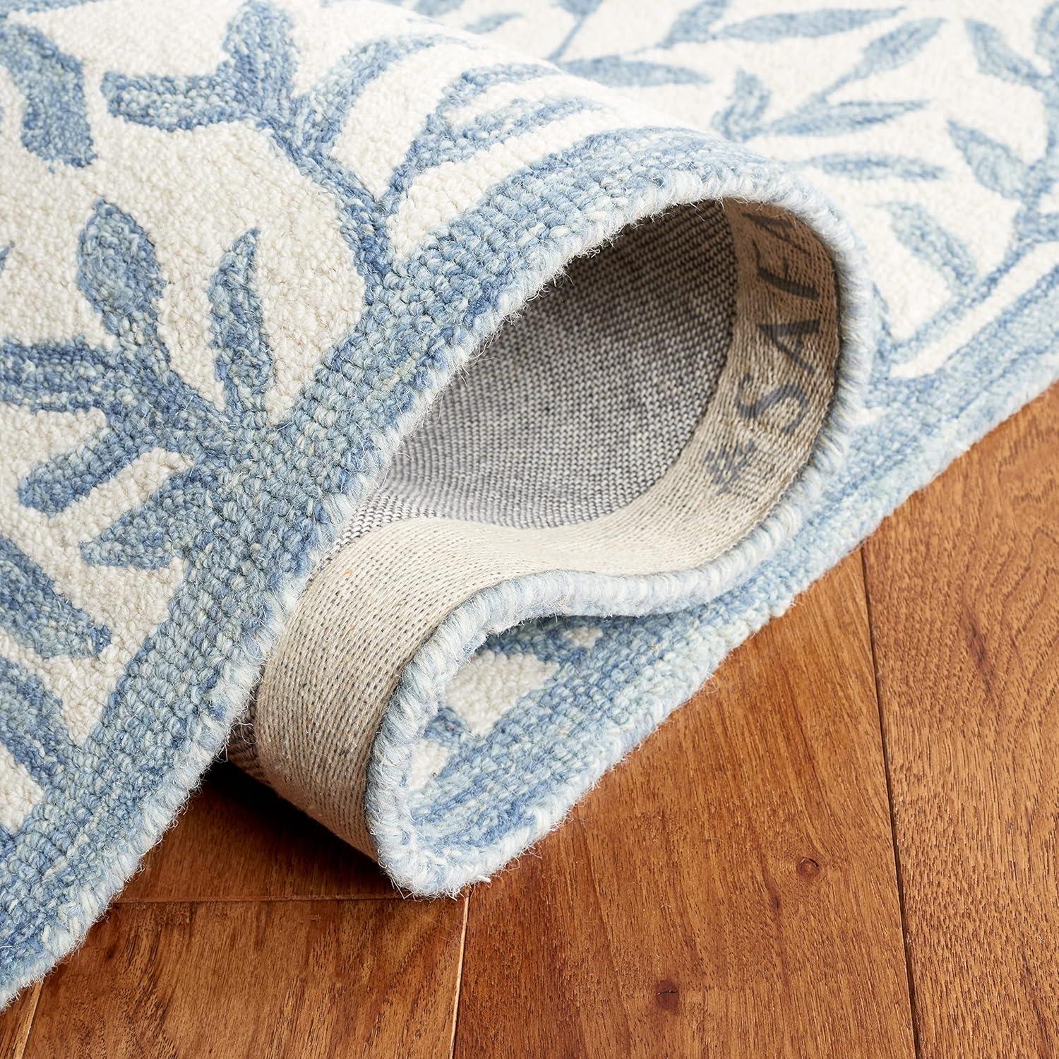 Jardin JAR753 Hand Tufted Area Rug - Ivory/Blue - 6'x6' - Safavieh.