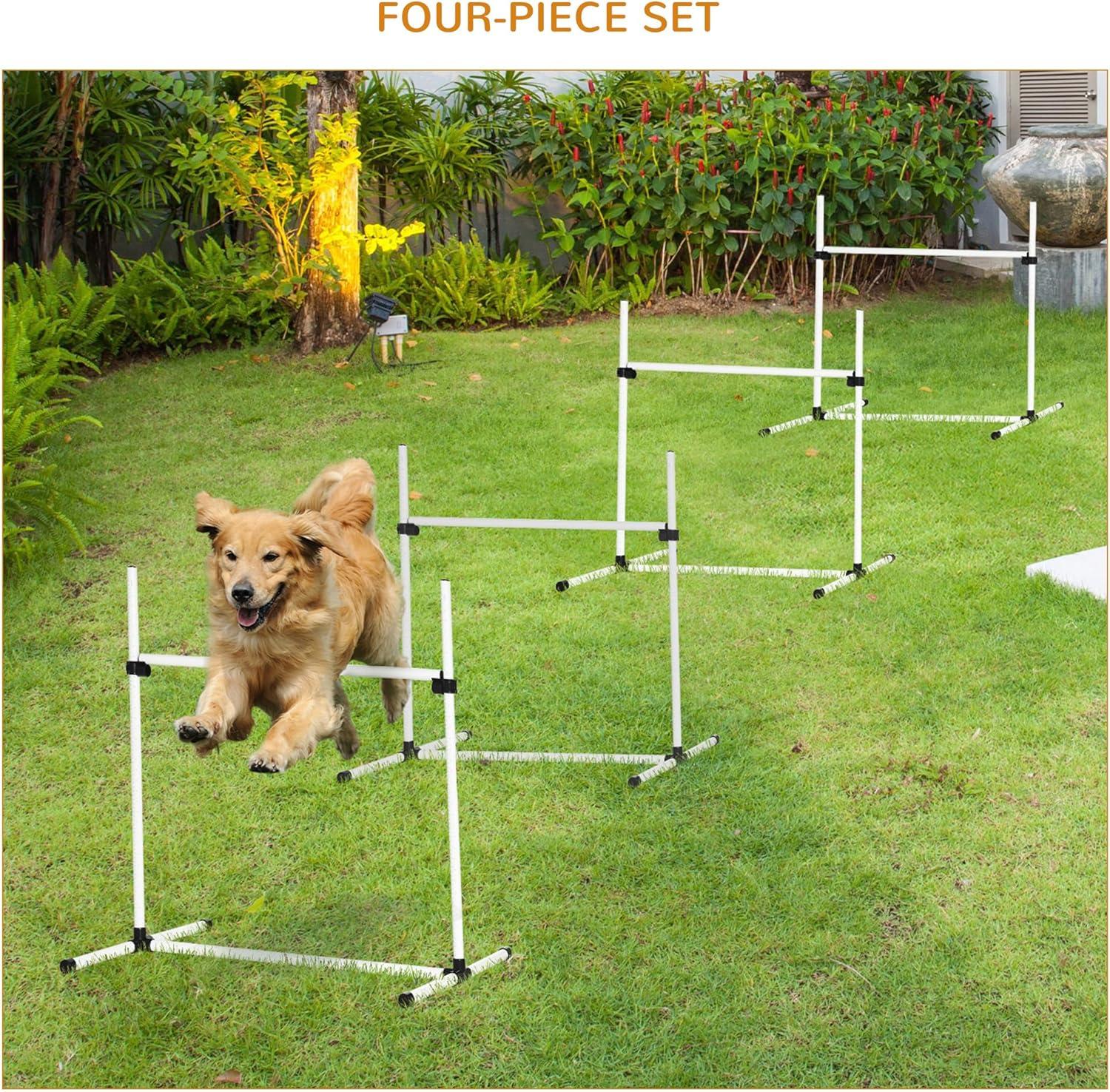 Dog Training Agility Gear Adjustable Jump Bar Pet Exercise Set