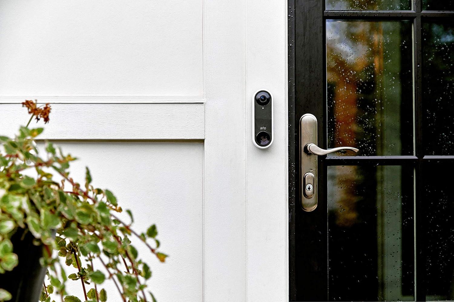 Arlo Essential 1080p Wired Video Doorbell - White