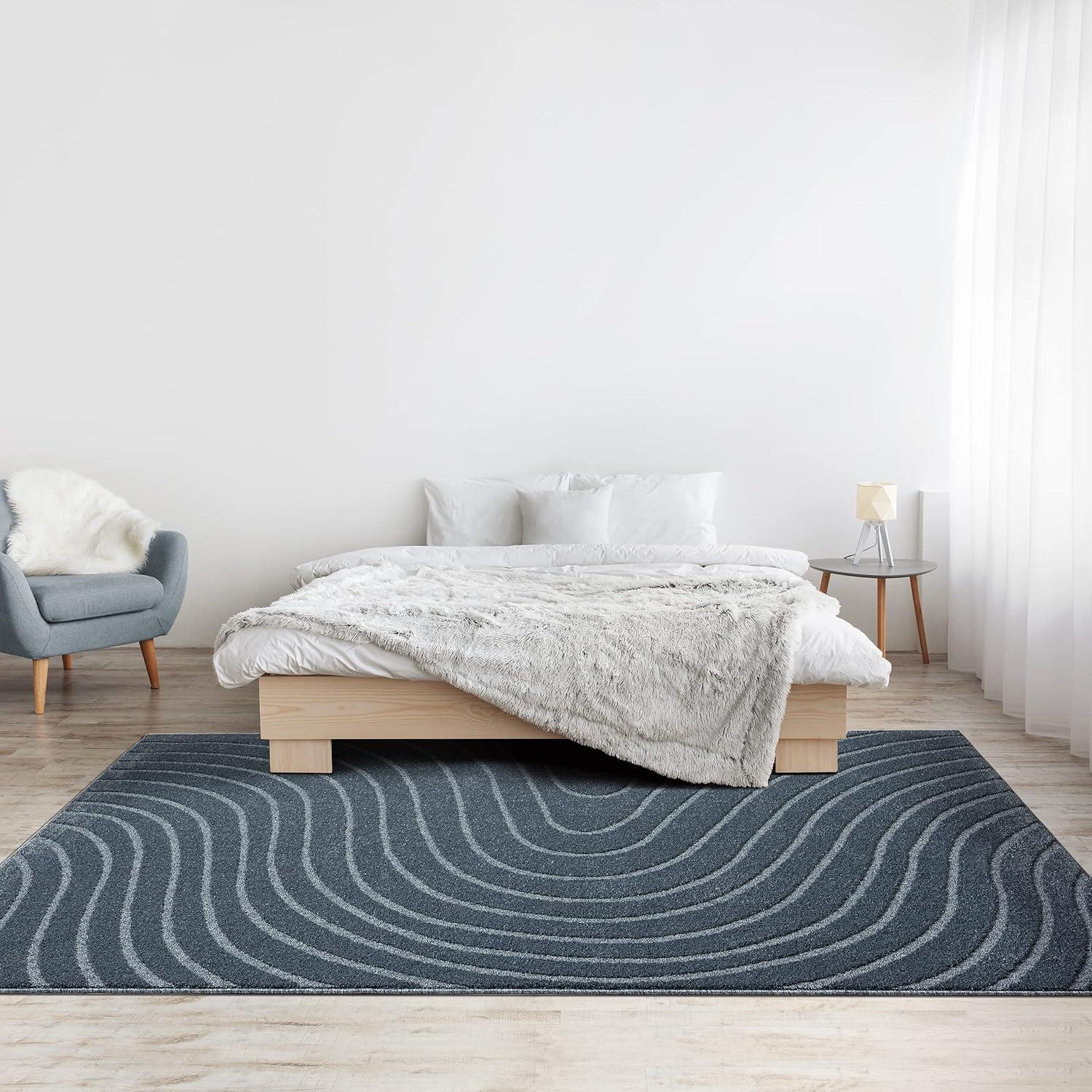 Luxe Weavers Modern Geometric Wave Area Rug