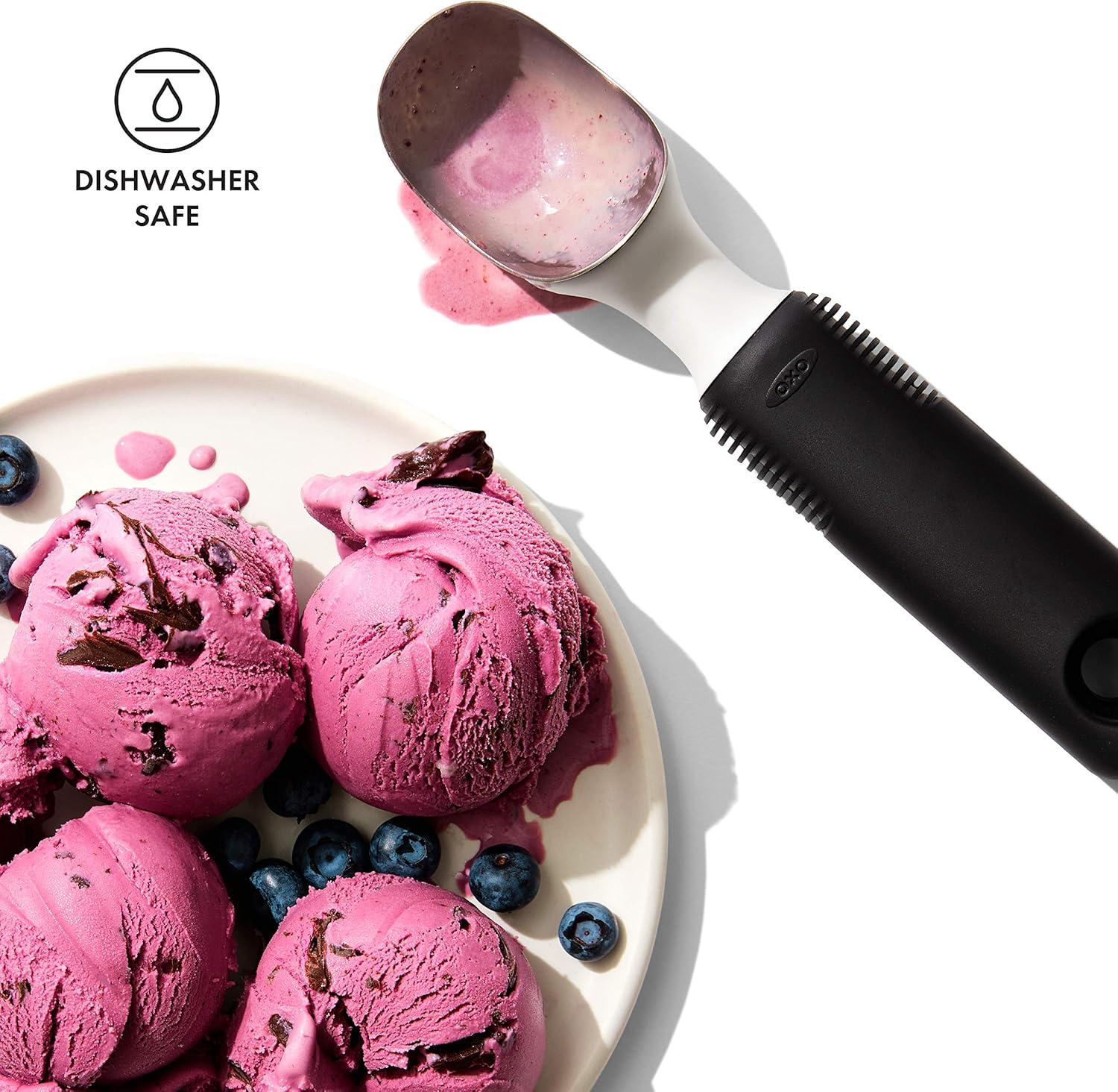 Stainless Steel Ice Cream Scoop with Non-slip Grip