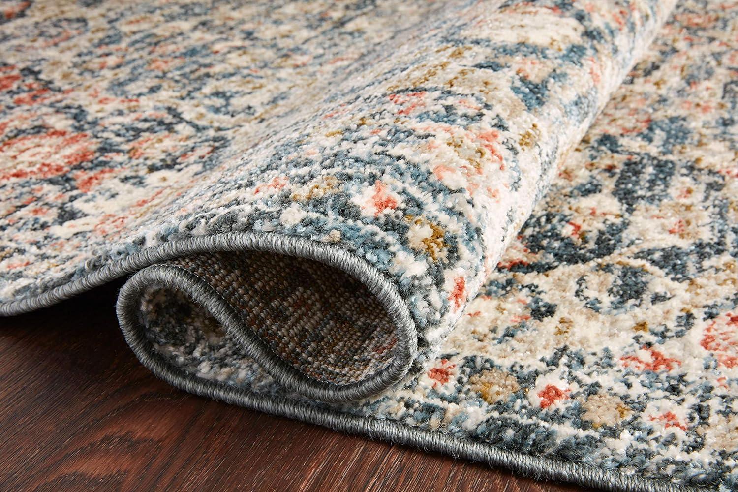 Loloi II Saban SAB-02 Oriental Blue / Spice Area Rug 7'-10" x 10'