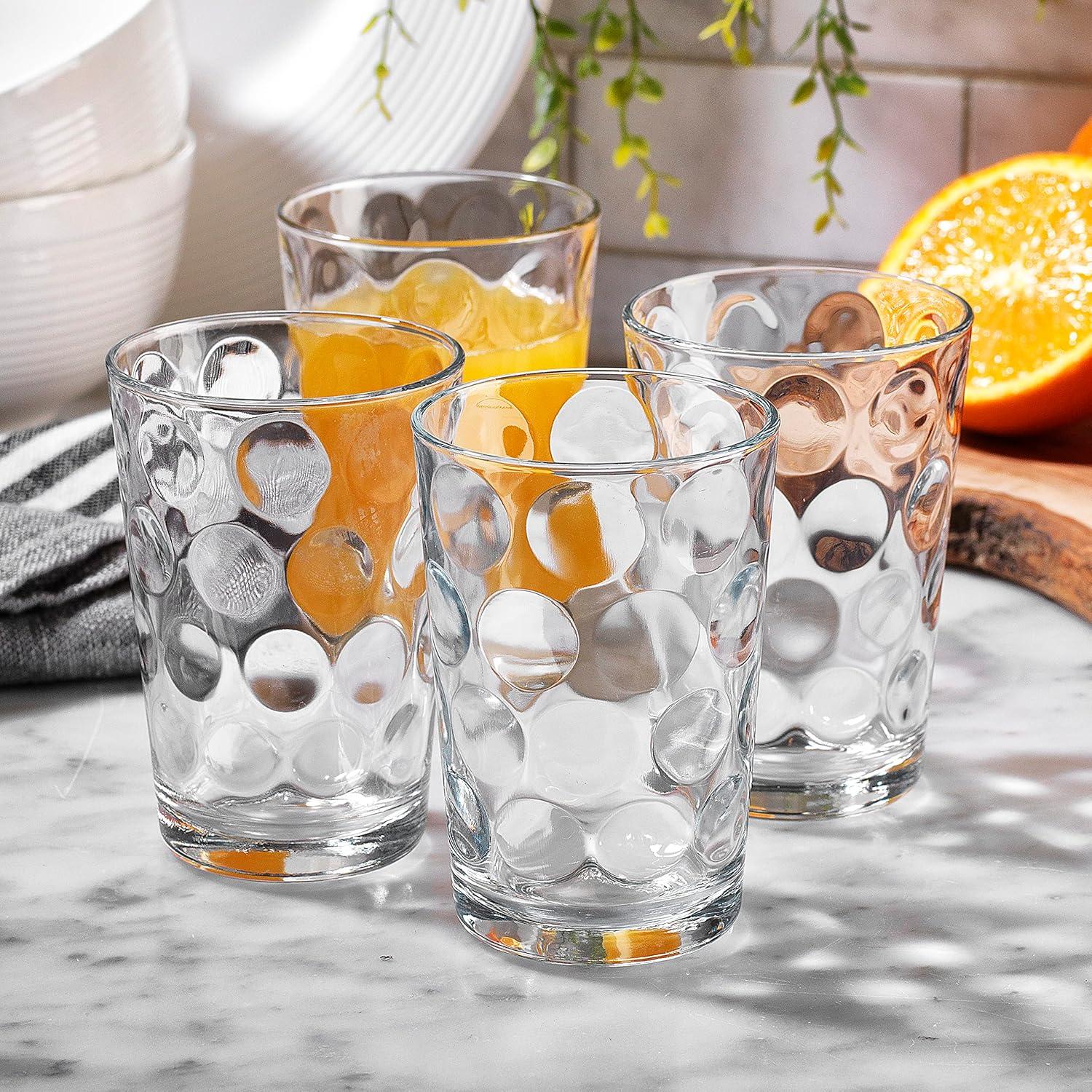 Modern Clear Glass Round Juice Cups Set of 10